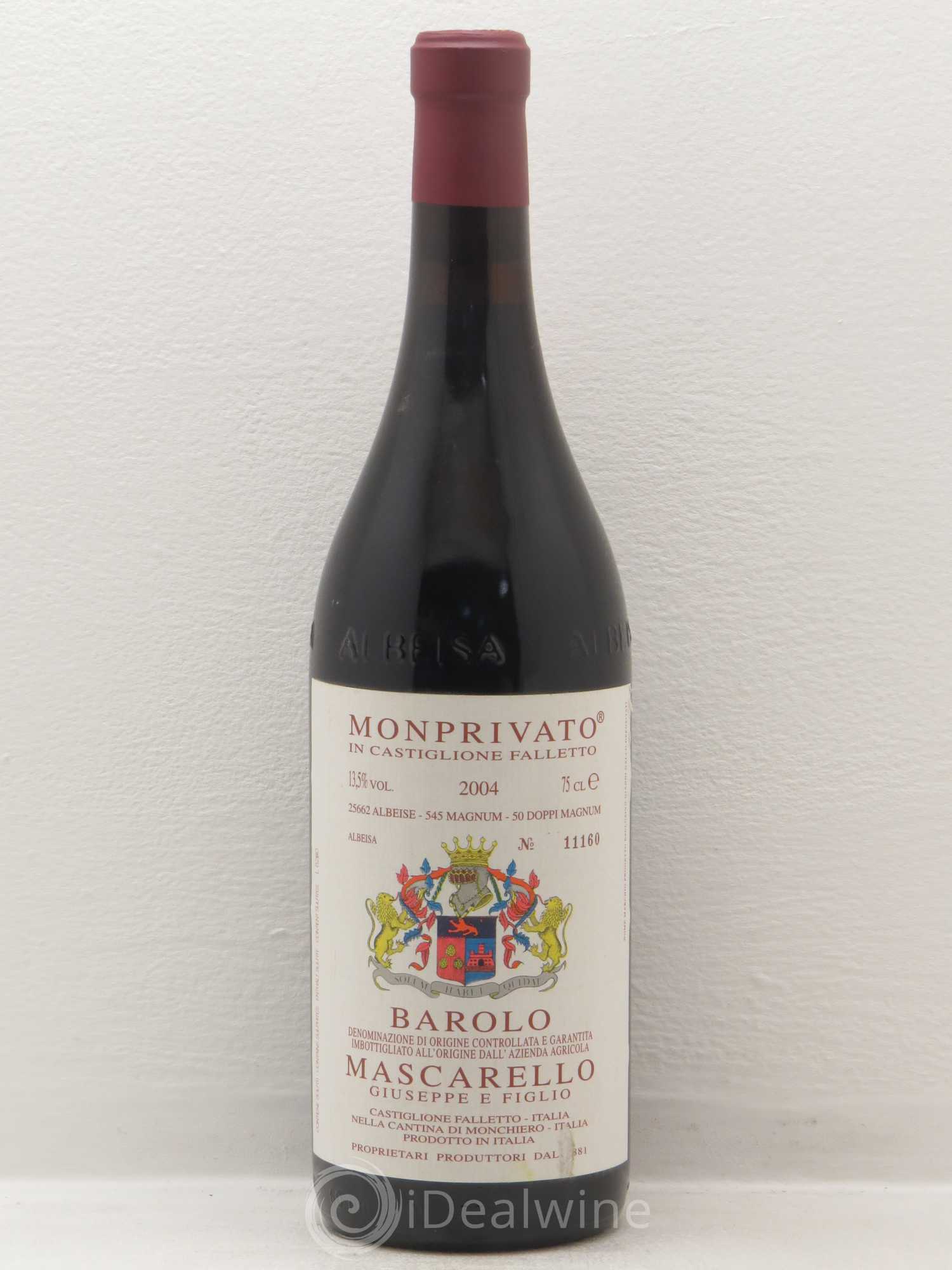 Barolo Monprivato Giuseppe Mascarello 2004 - Lot de 1 bouteille - 0