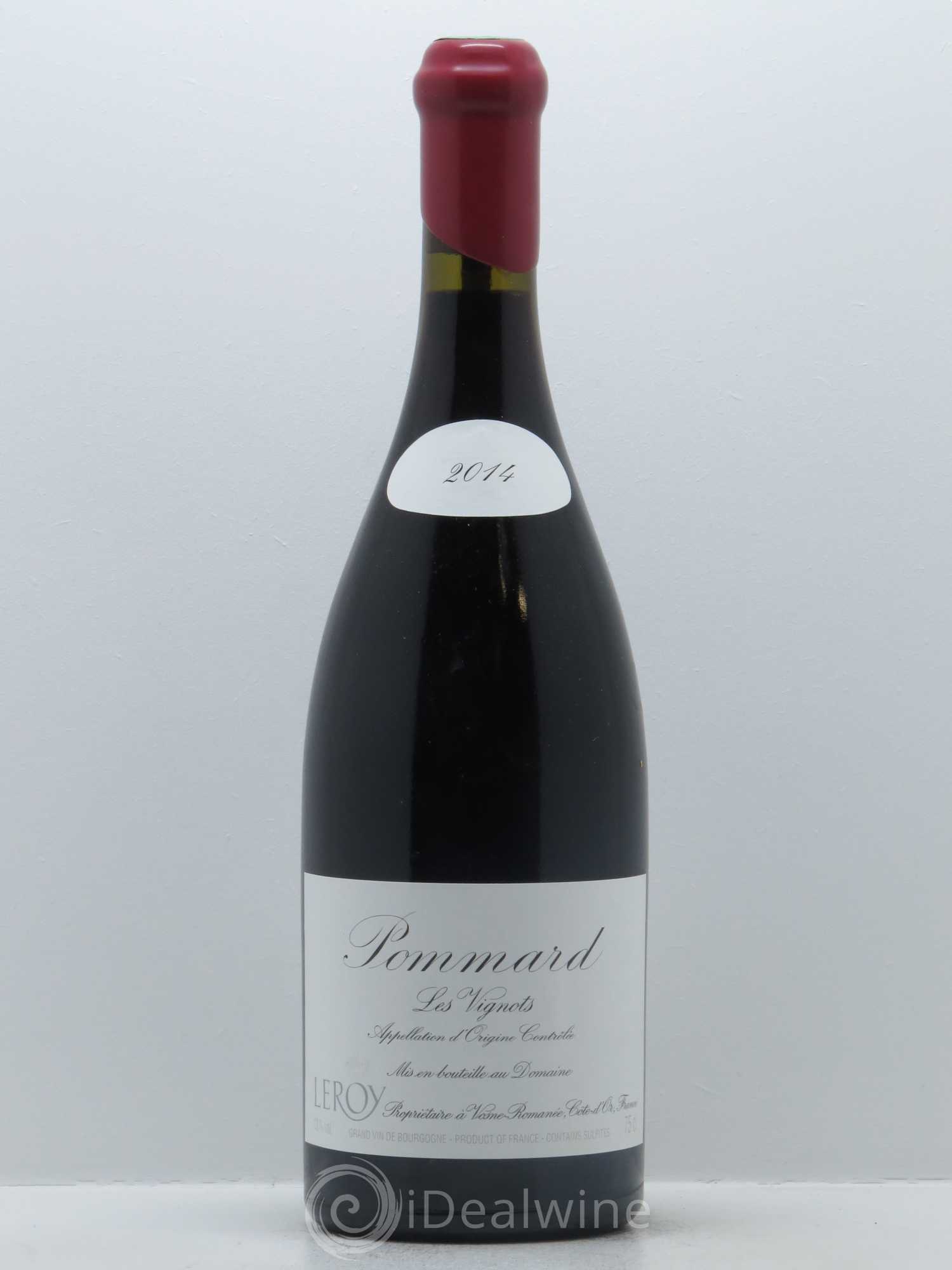 Pommard Les Vignots Leroy (Domaine) 2014 - Lot de 1 bouteille - 0