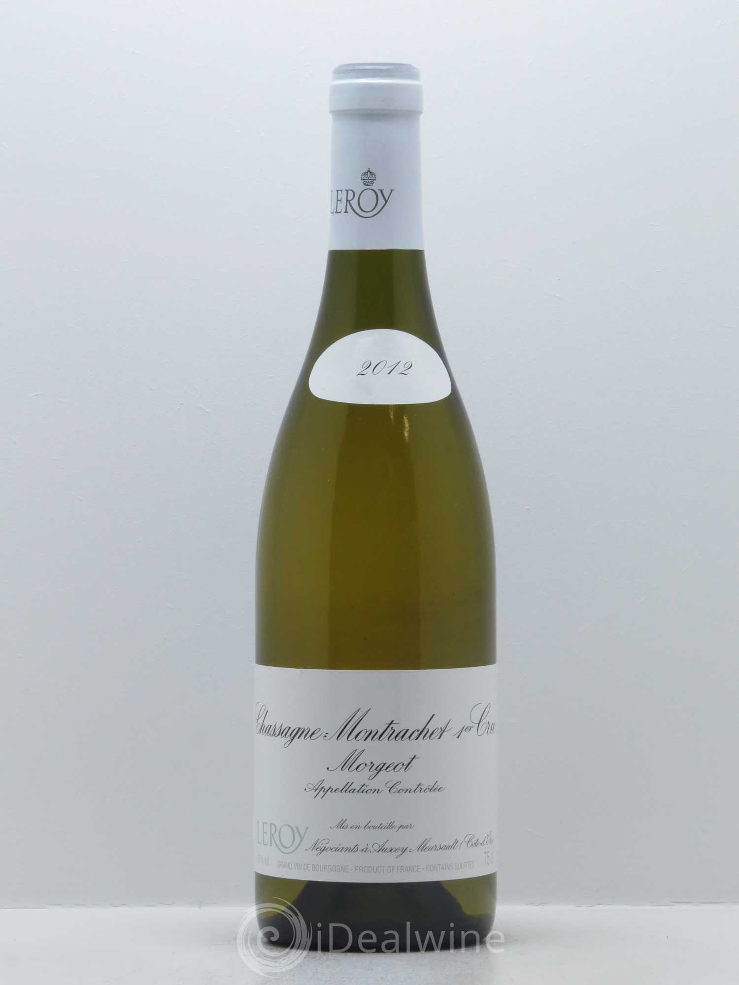 Chassagne-Montrachet 1er Cru Morgeot Leroy SA 2012 - Lot de 1 bouteille - 0
