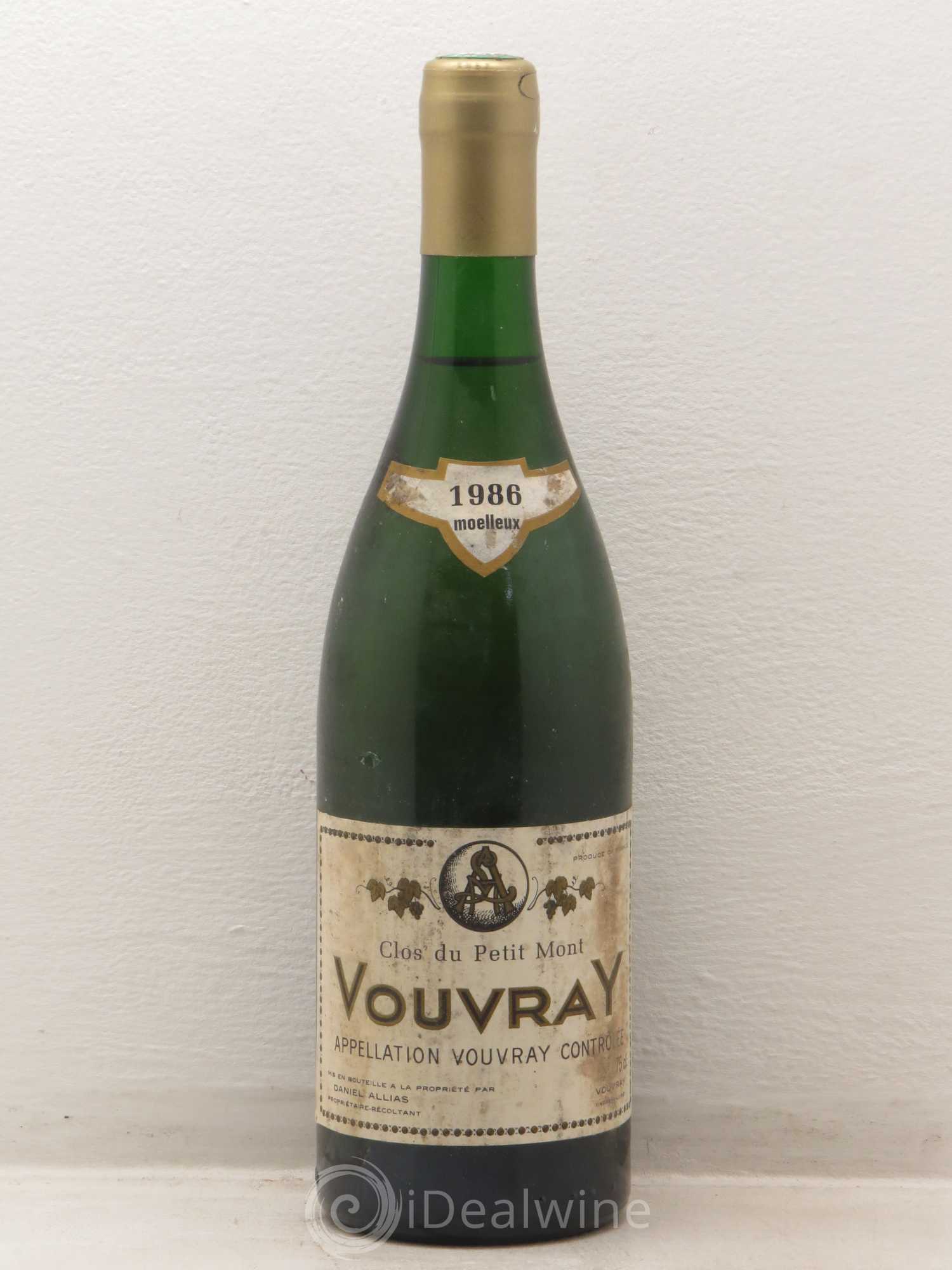 Vouvray Clos Du Petit Mont Daniel Allias 1986 - Posten von 1 Flasche - 0