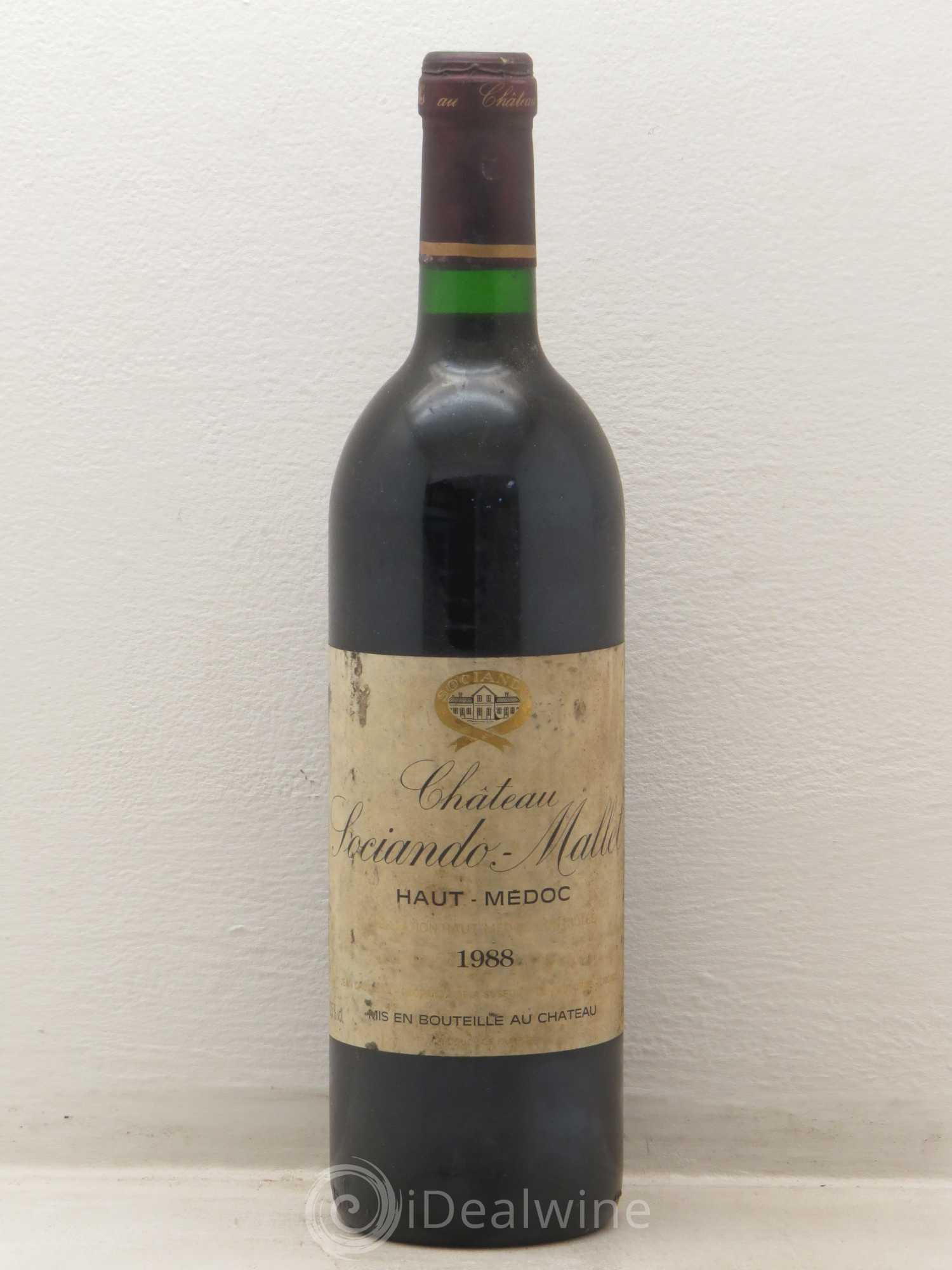 Château Sociando Mallet 1988 - Lot de 1 bouteille - 0