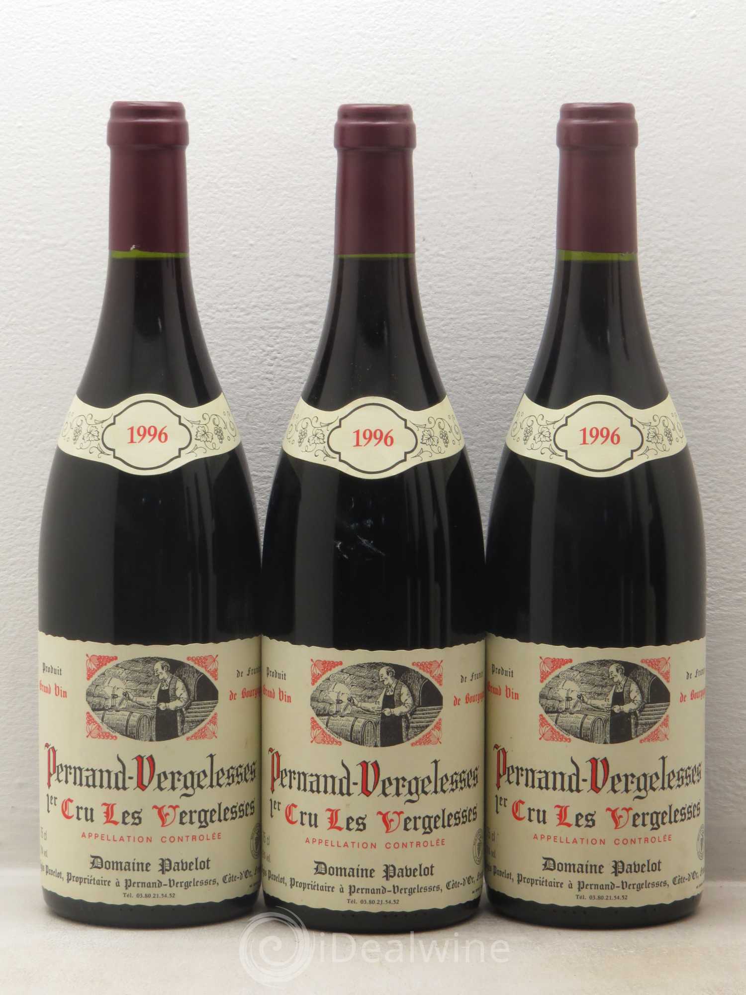 Pernand-Vergelesses 1er Cru Les Vergelesses - Domaine Regis Pavelot 1996 - Posten von 6 Flaschen - 1