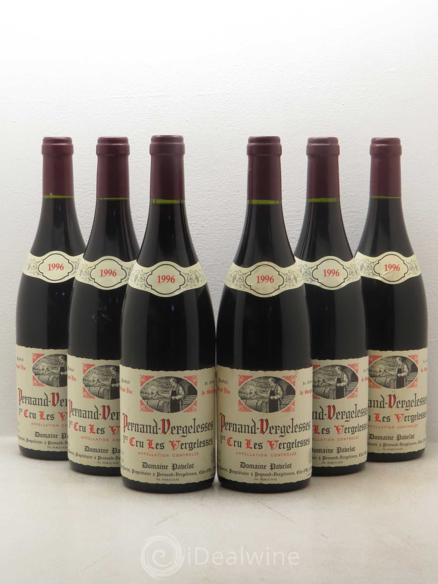 Pernand-Vergelesses 1er Cru Les Vergelesses - Domaine Regis Pavelot 1996 - Posten von 6 Flaschen - 0