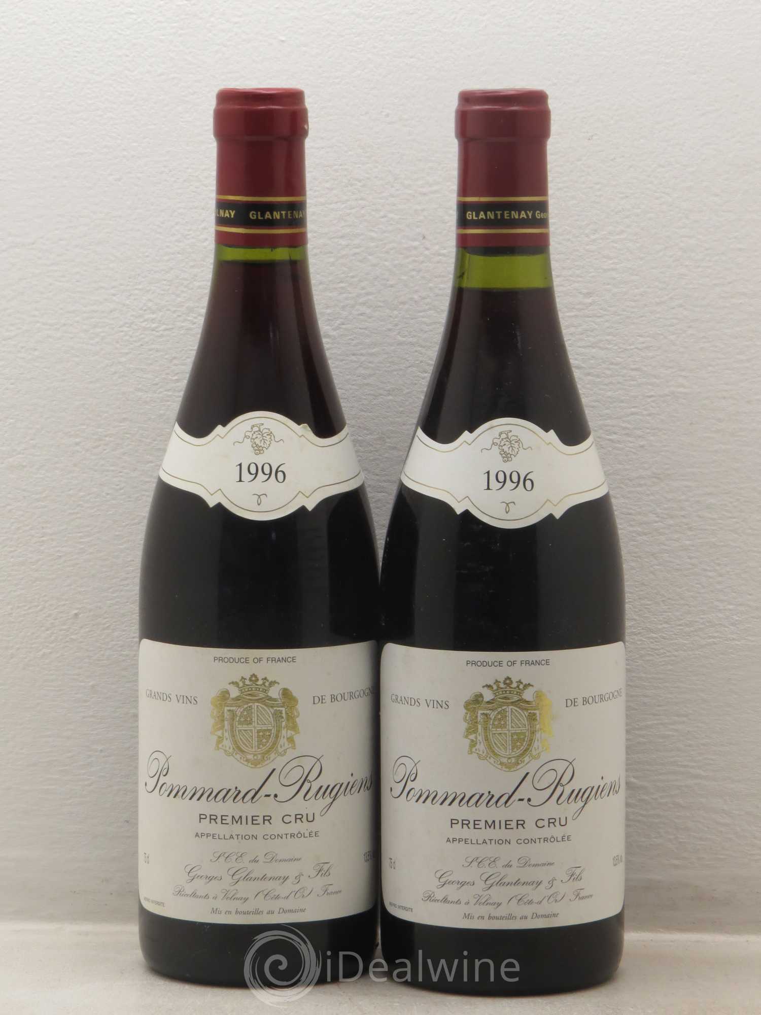 Pommard 1er Cru Rugiens Domaine Georges Glantenay Et Fils (sans prix de réserve) 1996 - Posten von 2 Flaschen - 0