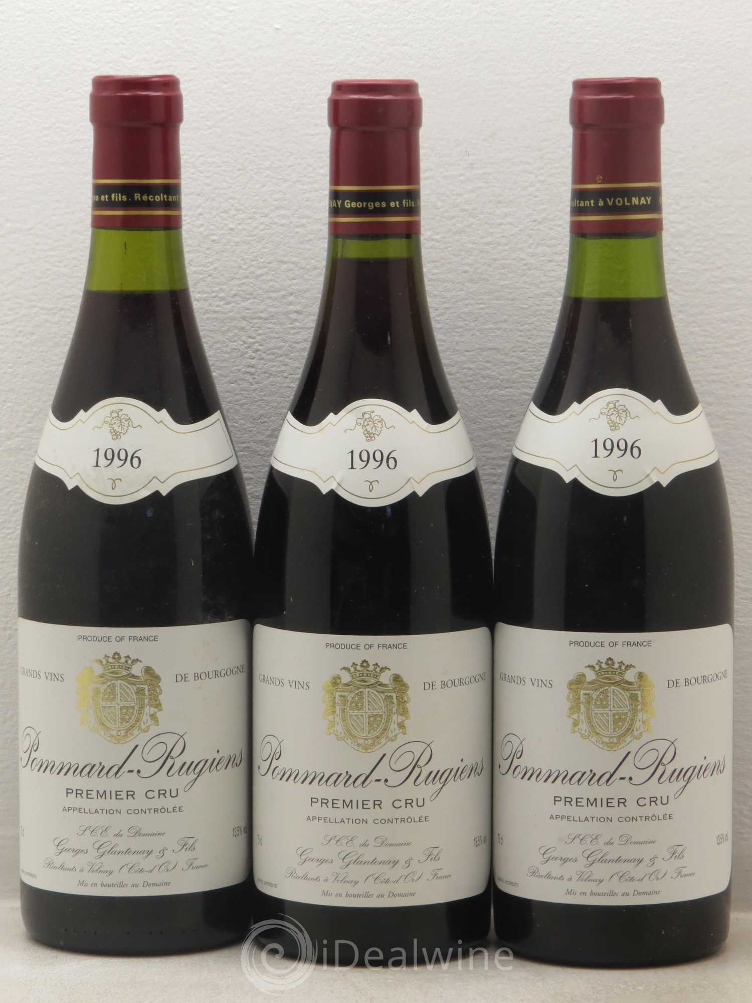 Pommard 1er Cru Rugiens Domaine Georges Glantenay Et Fils 1996 - Posten von 3 Flaschen - 0