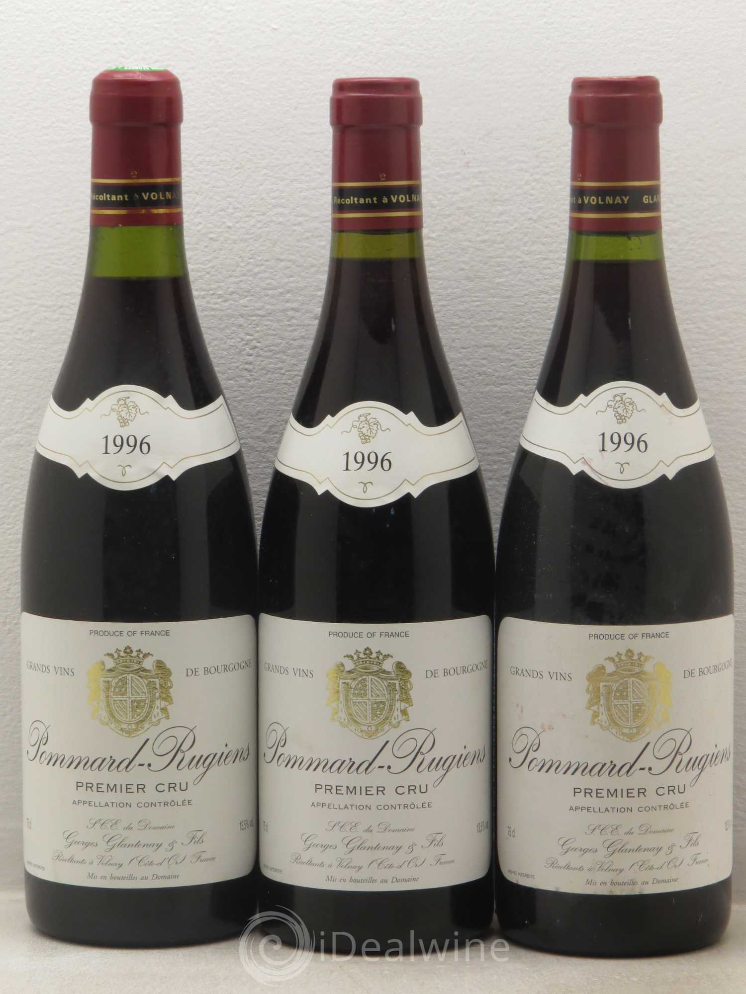 Pommard 1er Cru Rugiens Domaine Georges Glantenay Et Fils 1996 - Posten von 3 Flaschen - 0