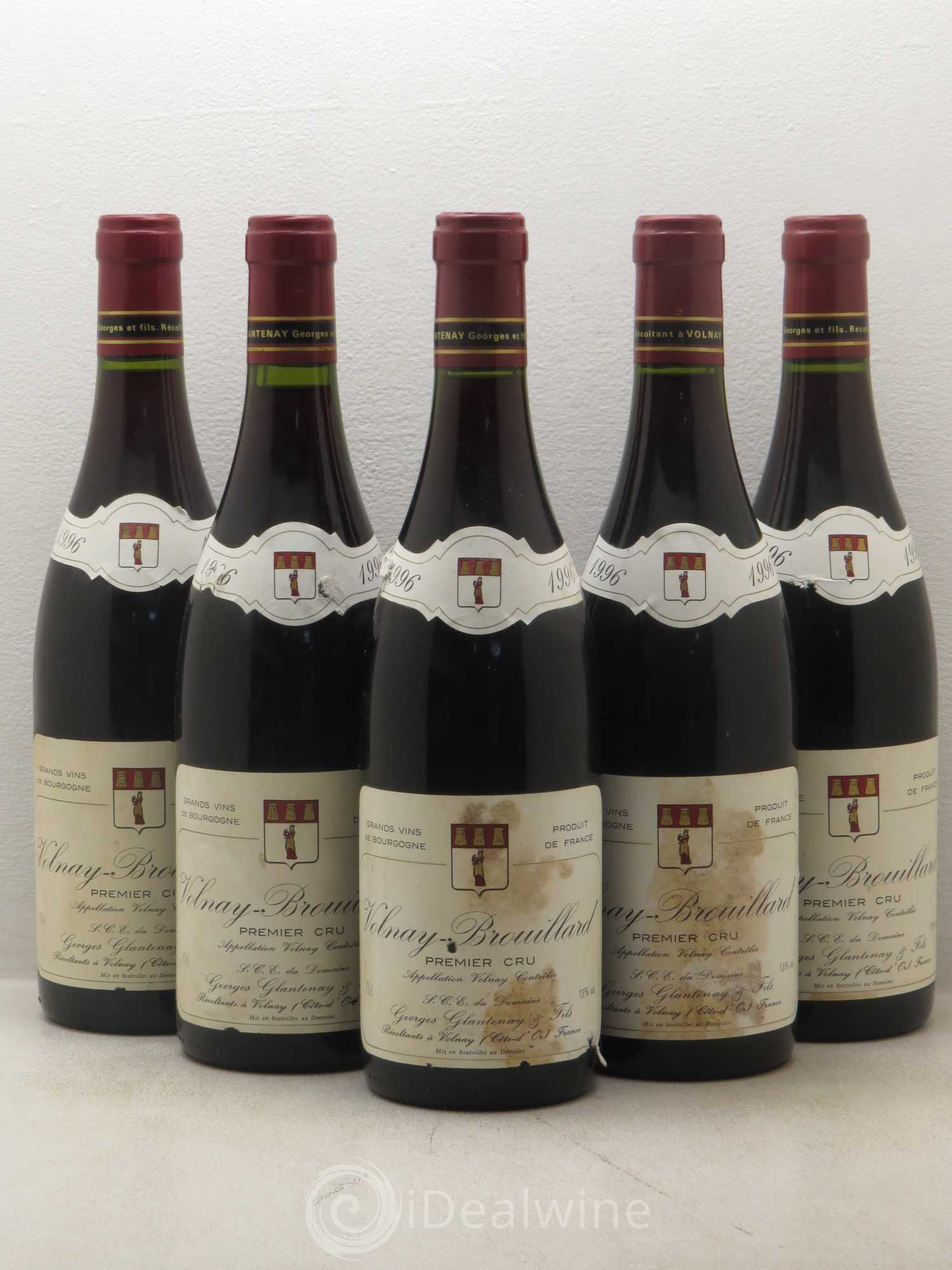 Volnay 1er Cru Brouillard - Domaine Georges Glantenay Et Fils 1996 - Posten von 5 Flaschen - 0