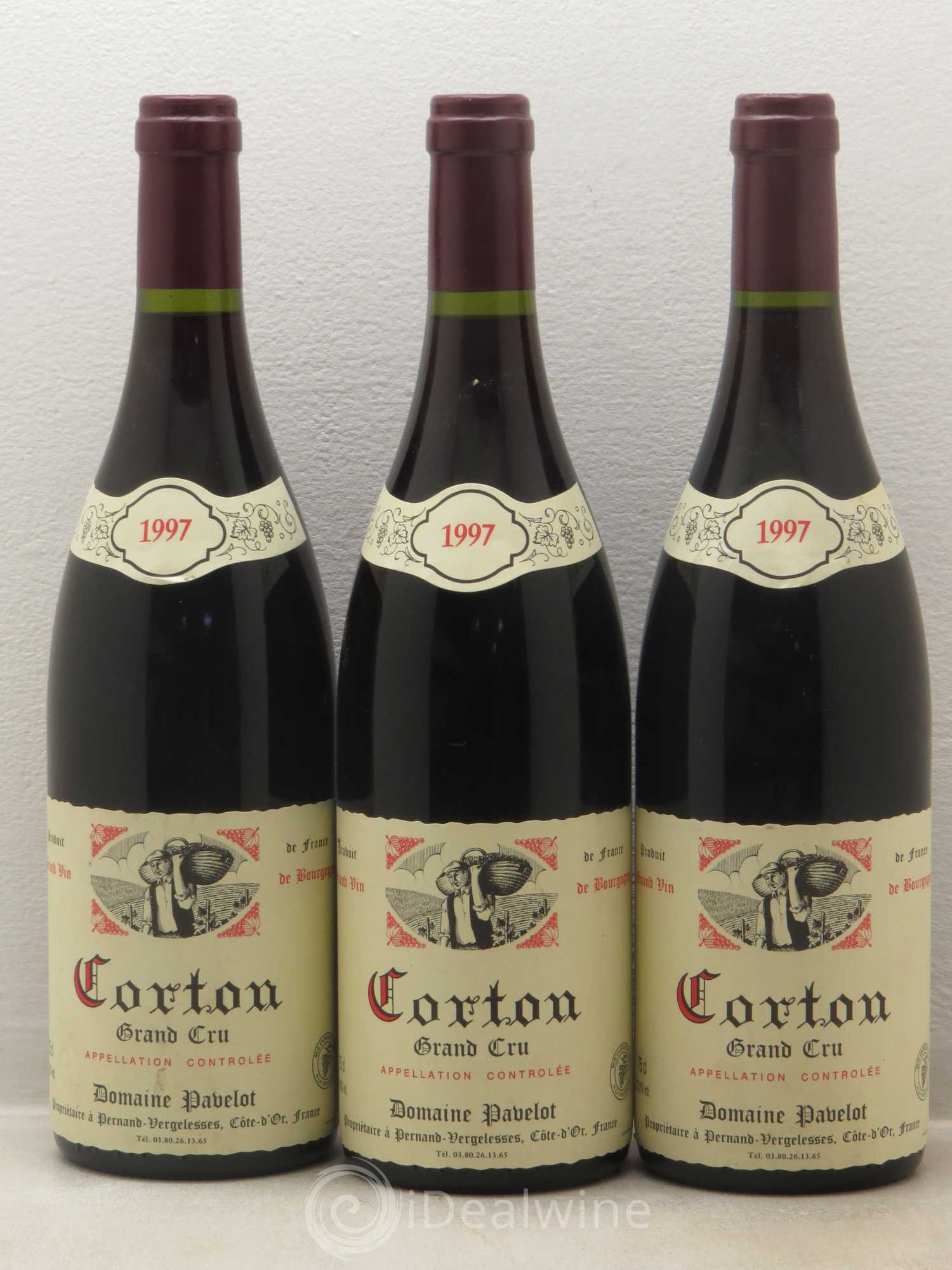 Corton Grand Cru Domaine Regis Pavelot 1997 - Posten von 3 Flaschen - 0