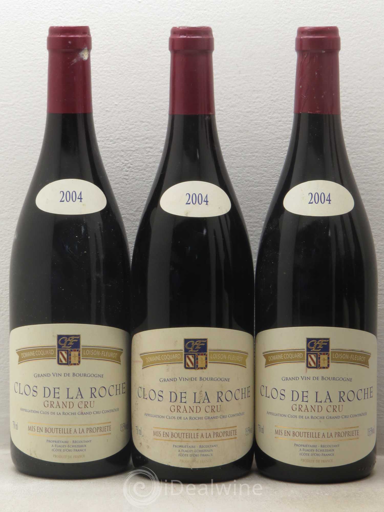 Clos de la Roche Grand Cru Domaine Coquard Loison Fleurot 2004 - Posten von 6 Flaschen - 1