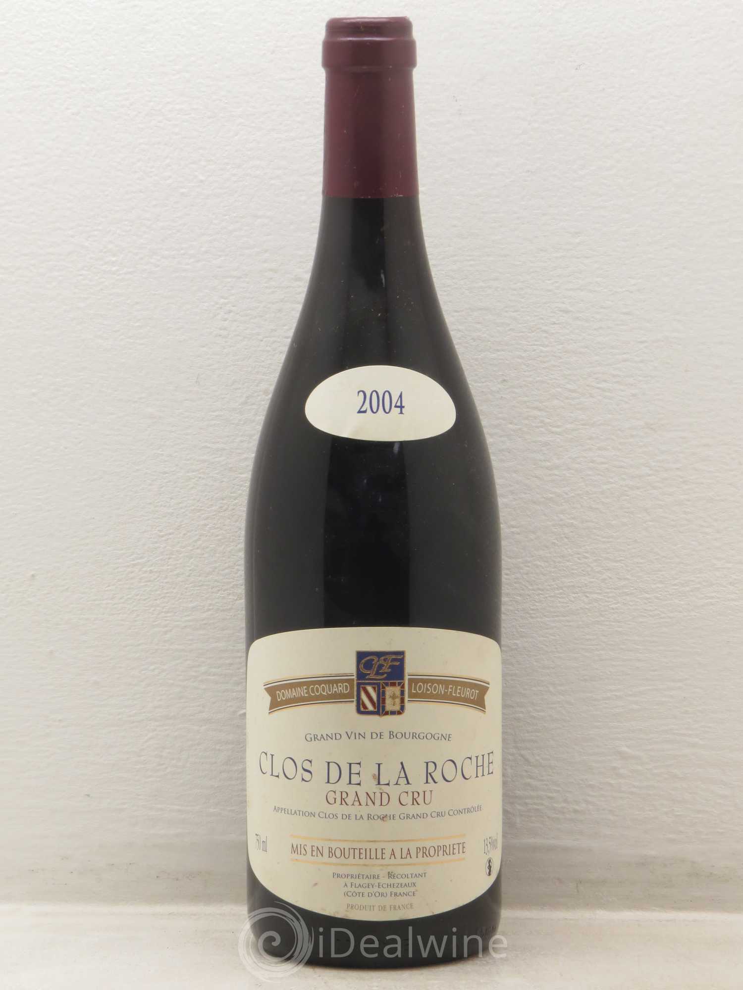 Clos de la Roche Grand Cru Domaine Coquard Loison Fleurot 2004 - Posten von 1 Flasche - 0