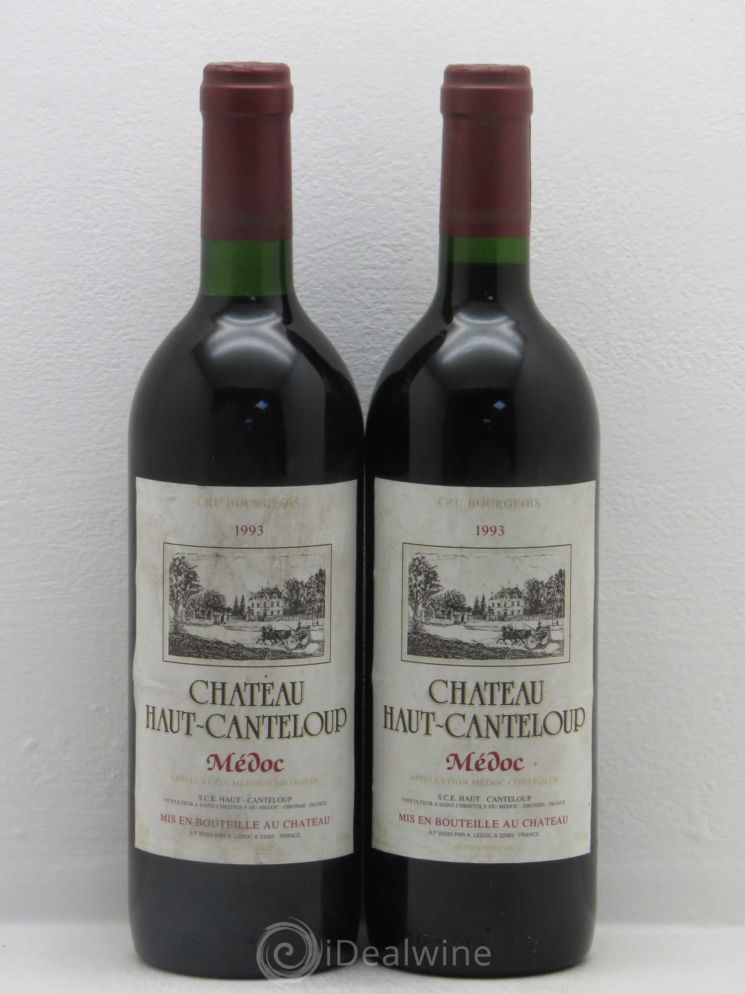 Château Haut Canteloup Cru Bourgeois (sans prix de réserve) 1993 - Lot de 2 bouteilles - 0