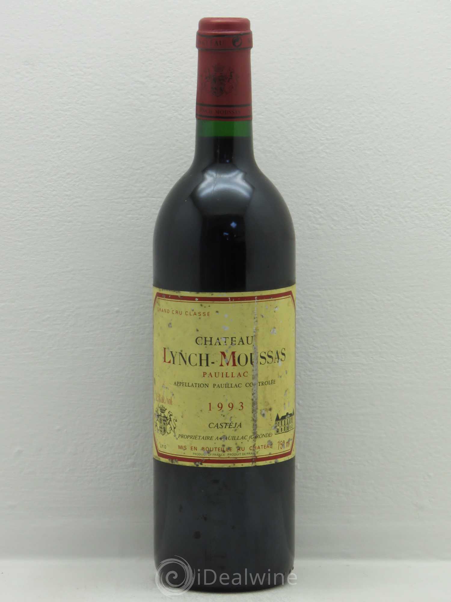 Château Lynch Moussas 5ème Grand Cru Classé 1993 - Lot de 1 bouteille - 0