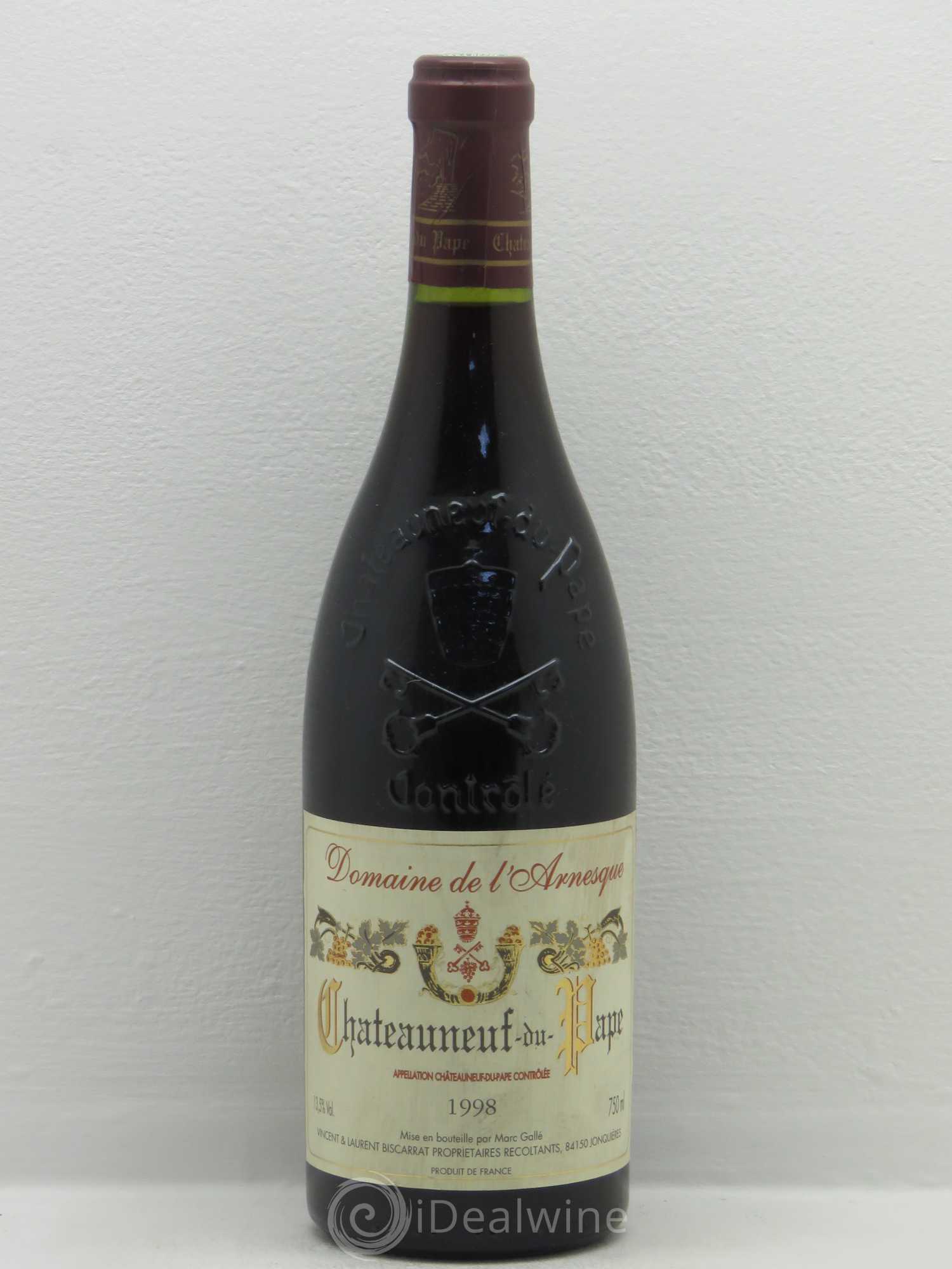 Châteauneuf-du-Pape Domaine De L'Arnesque Marc Galle 1998 - Posten von 1 Flasche - 0