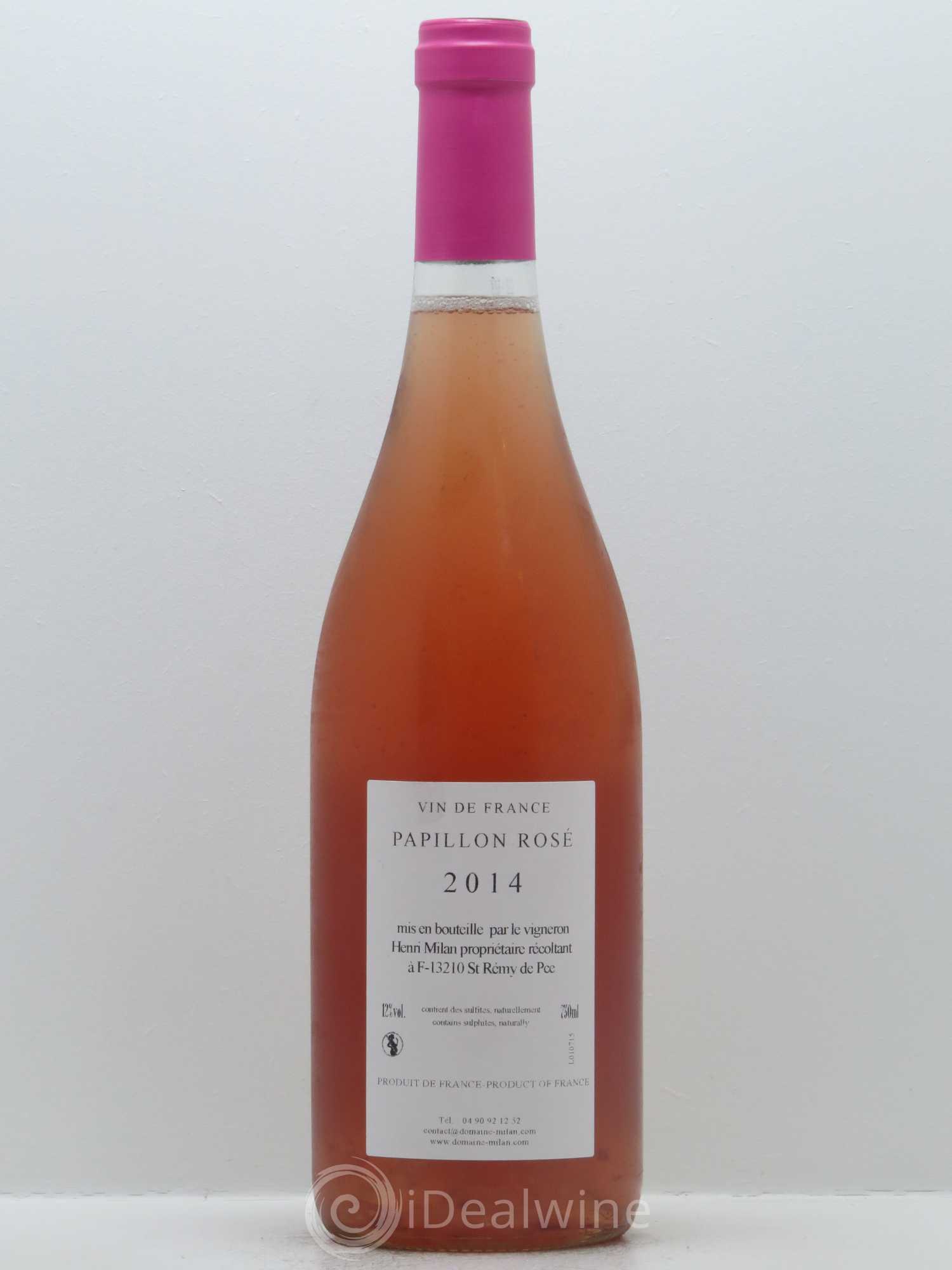 Vin de France Papillon Henri Milan 2014 - Lot de 1 bouteille - 1