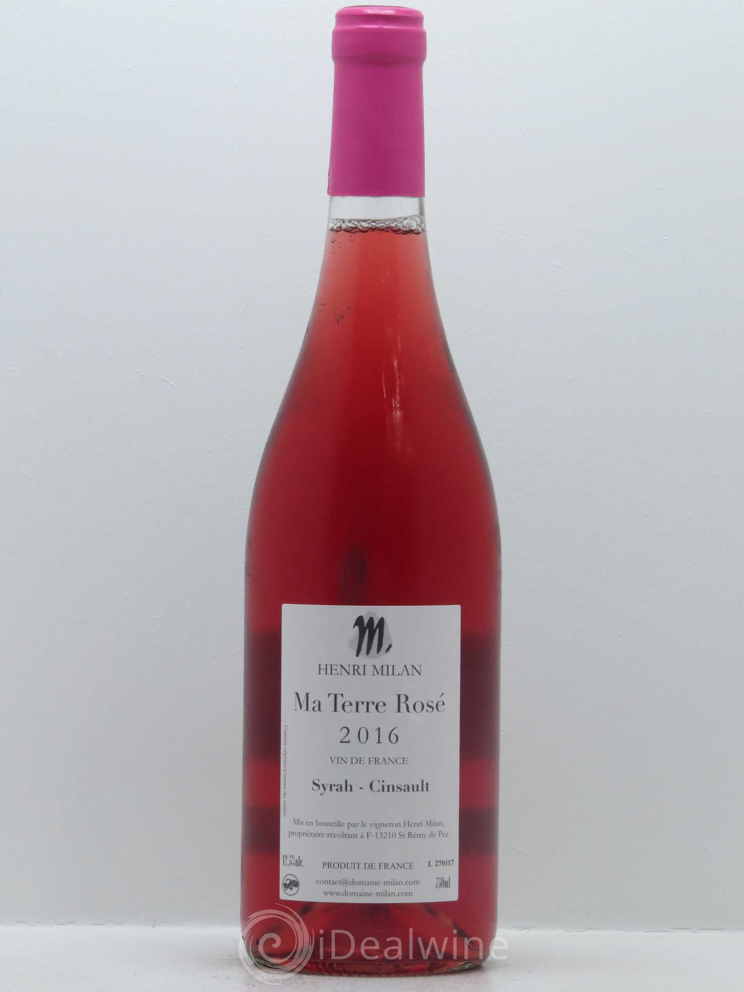 Vin de France Ma Terre Henri Milan 2016 - Lot de 1 bouteille - 1