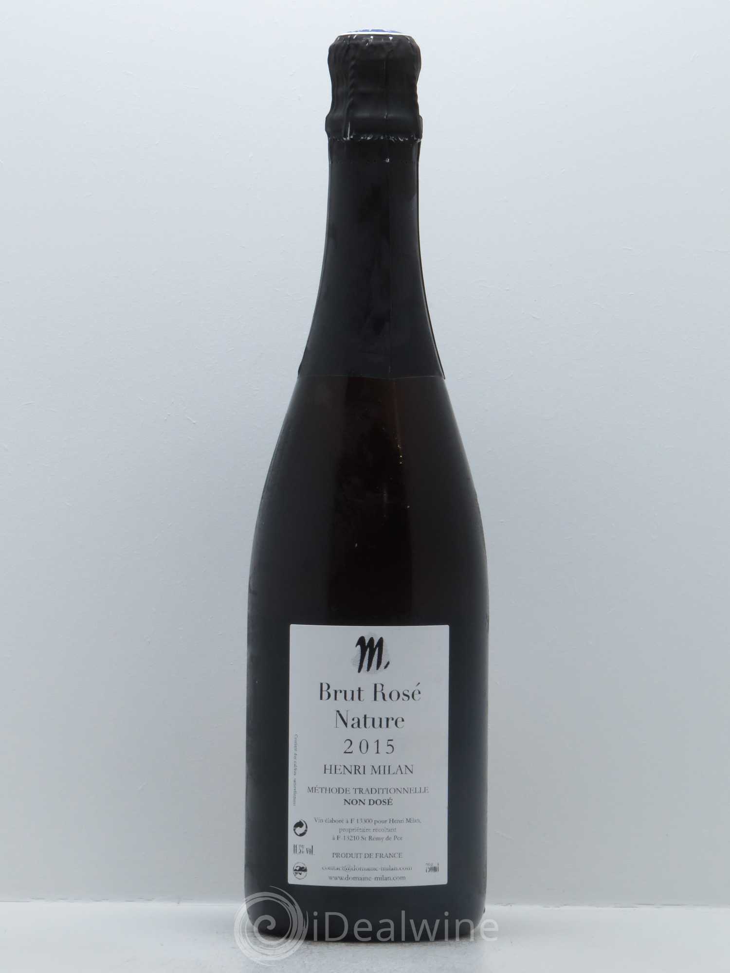 Vin de France Brut Nature Henri Milan 2015 - Lot de 1 bouteille - 1