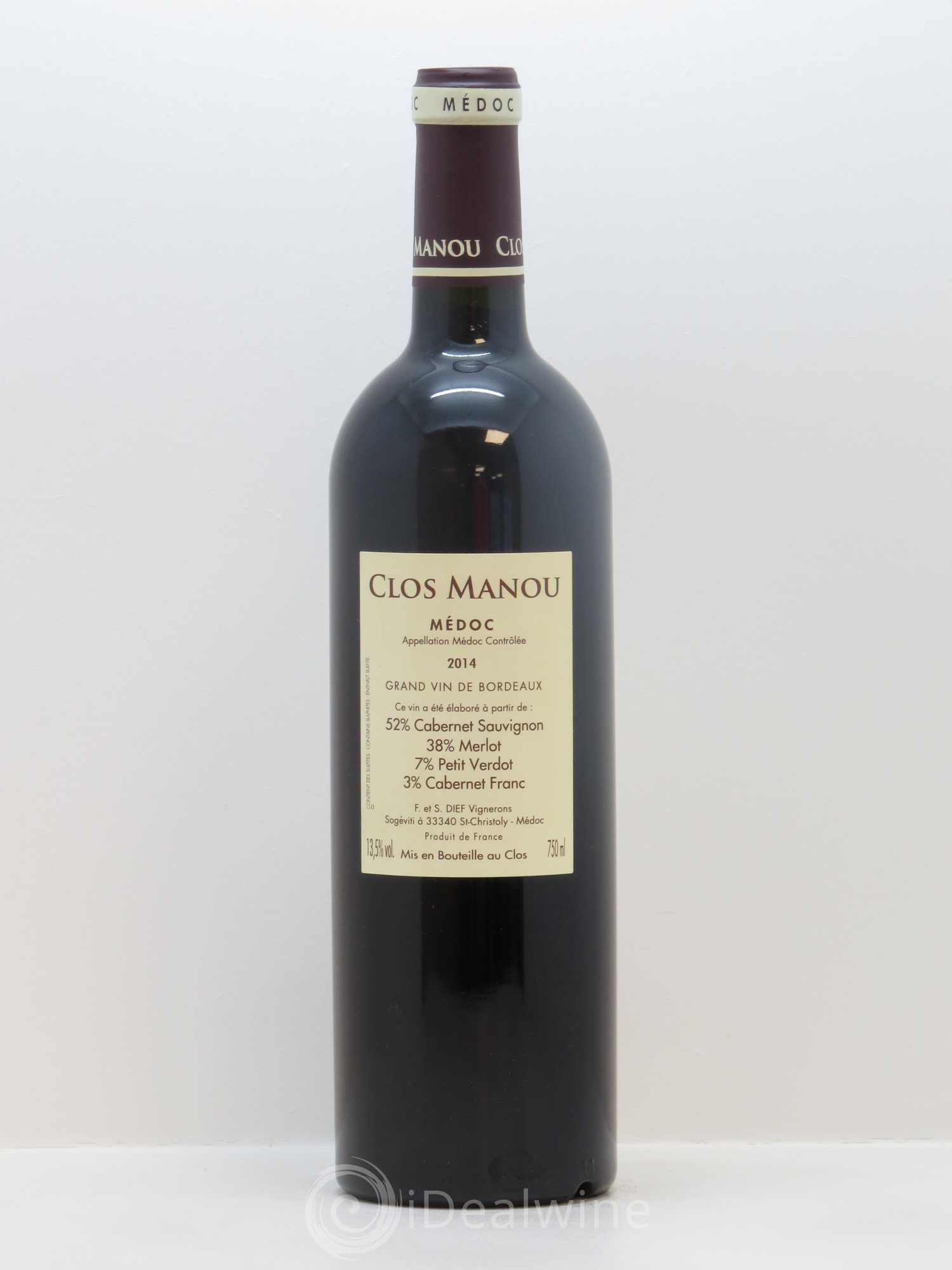 Clos Manou 2014 - Posten von 1 Flasche - 1