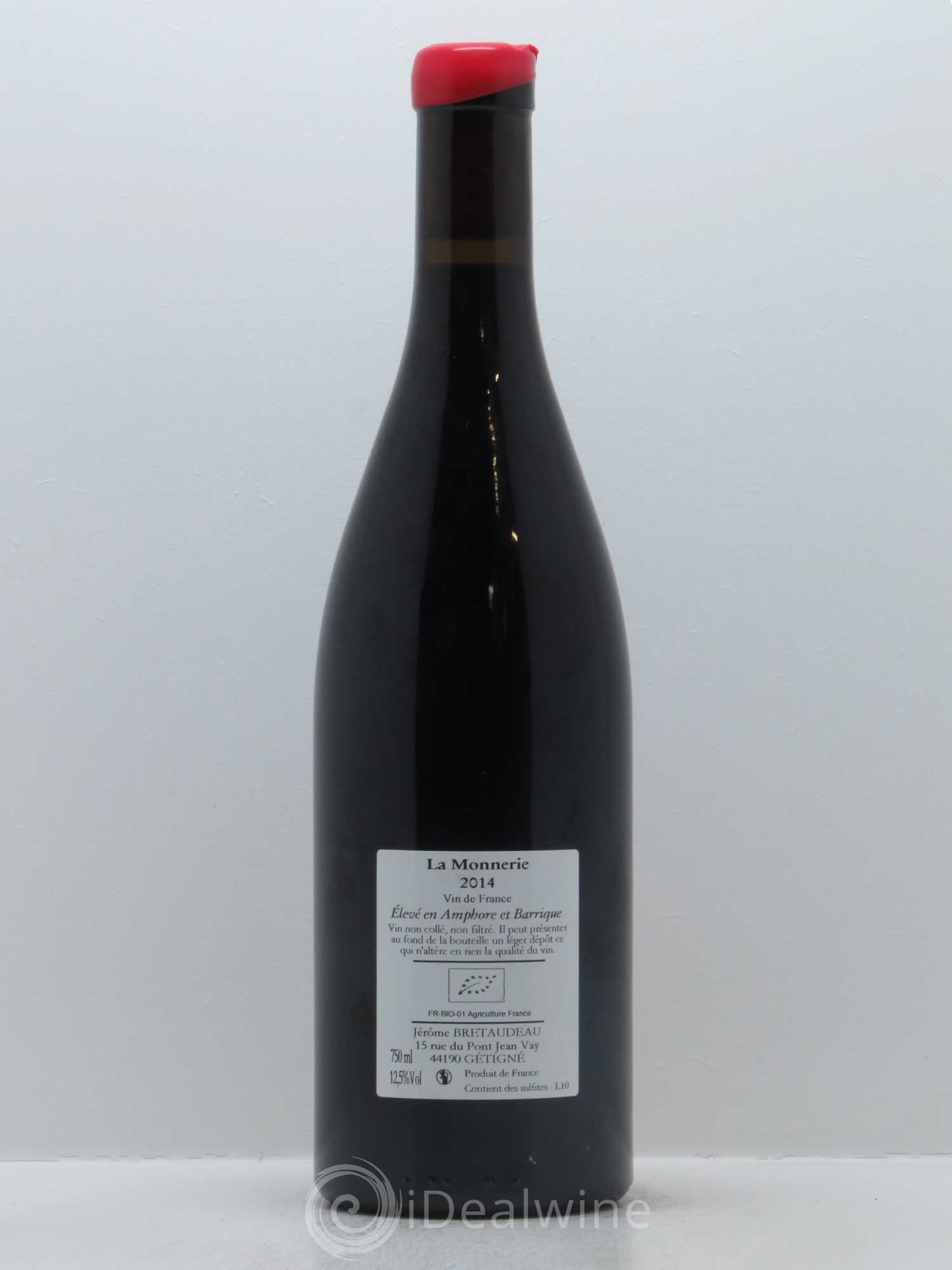 Vin de France La Monnerie Jérôme Bretaudeau - Domaine de Bellevue 2014 - Lot de 1 bouteille - 1