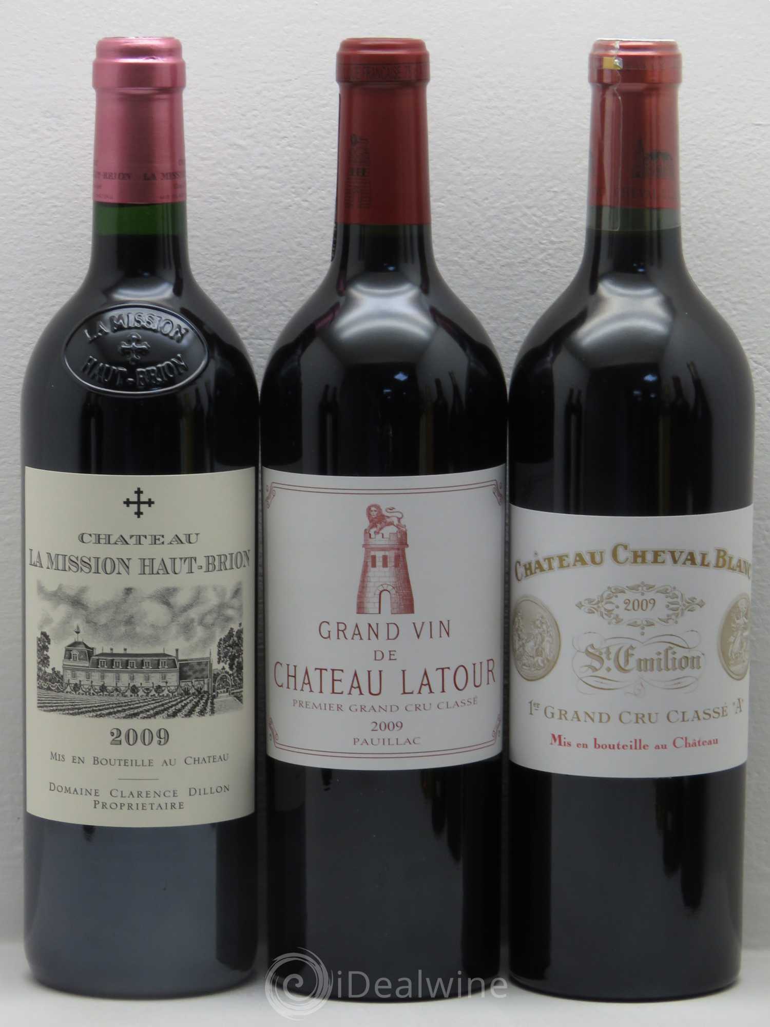 Caisse Collection Duclot 2009 9 btes 1 Petrus, 1 Cheval Blanc, 1 Mission Haut Brion, 1 Haut Brion, 1 Margaux, 1 Lafite R.1 Latour, 1 Yquem, 1 Mouton R. 2009 - Posten von 1 Flasche - 1