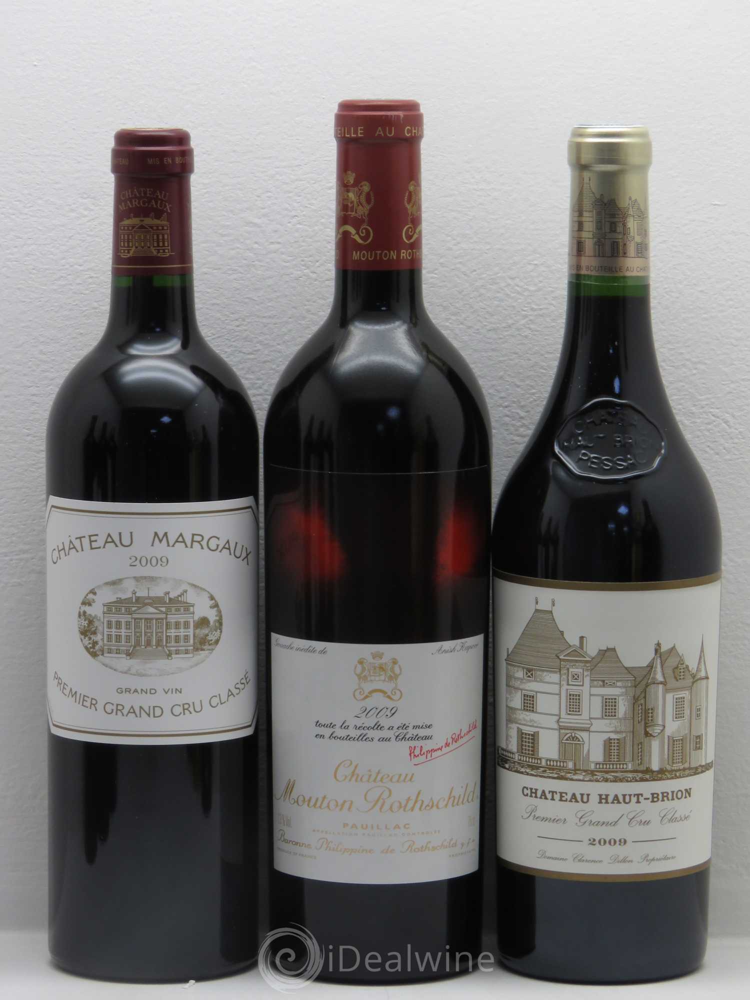 Caisse Collection Duclot 2009 9 btes 1 Petrus, 1 Cheval Blanc, 1 Mission Haut Brion, 1 Haut Brion, 1 Margaux, 1 Lafite R.1 Latour, 1 Yquem, 1 Mouton R. 2009 - Posten von 1 Flasche - 2