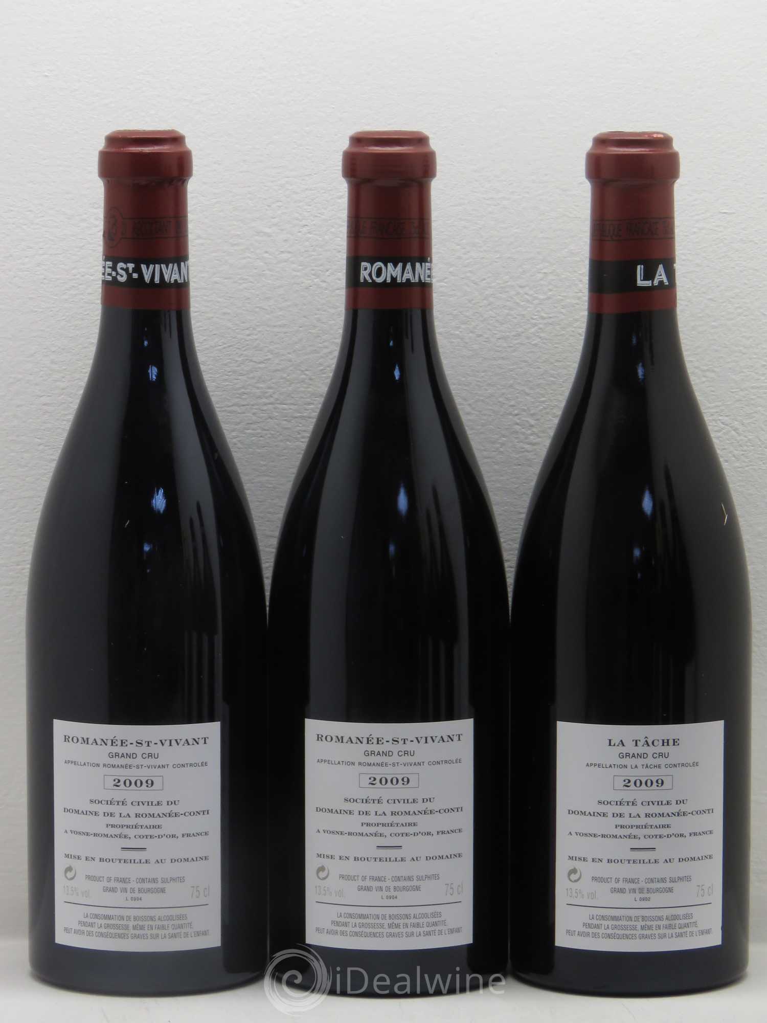 Assortiment 2009 du Domaine de la Romanée-Conti Domaine de la Romanée-Conti 6 btes : 1 Montrachet, 1 La Tâche, 2 Romanée St Vivant, 2 Echézeaux 2009 - Lotto di 1 bottiglia - 2