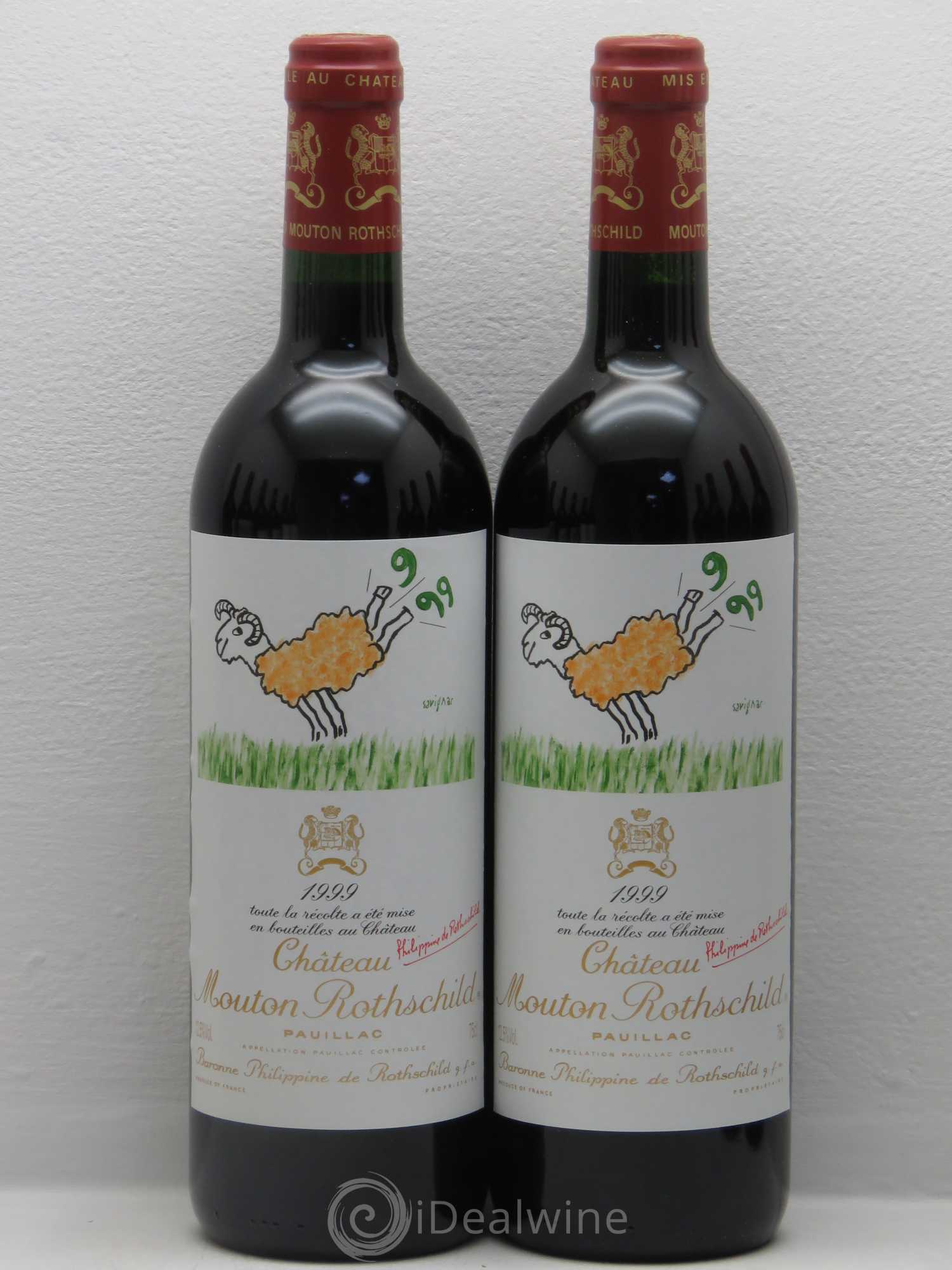 Caisse Prestige 12 btes 2 Margaux, 2 Mouton R. 2 Latour, 2 Lafite R. 2 Petrus, 2 Cheval Blanc 1999 - Posten von 1 Flasche - 2