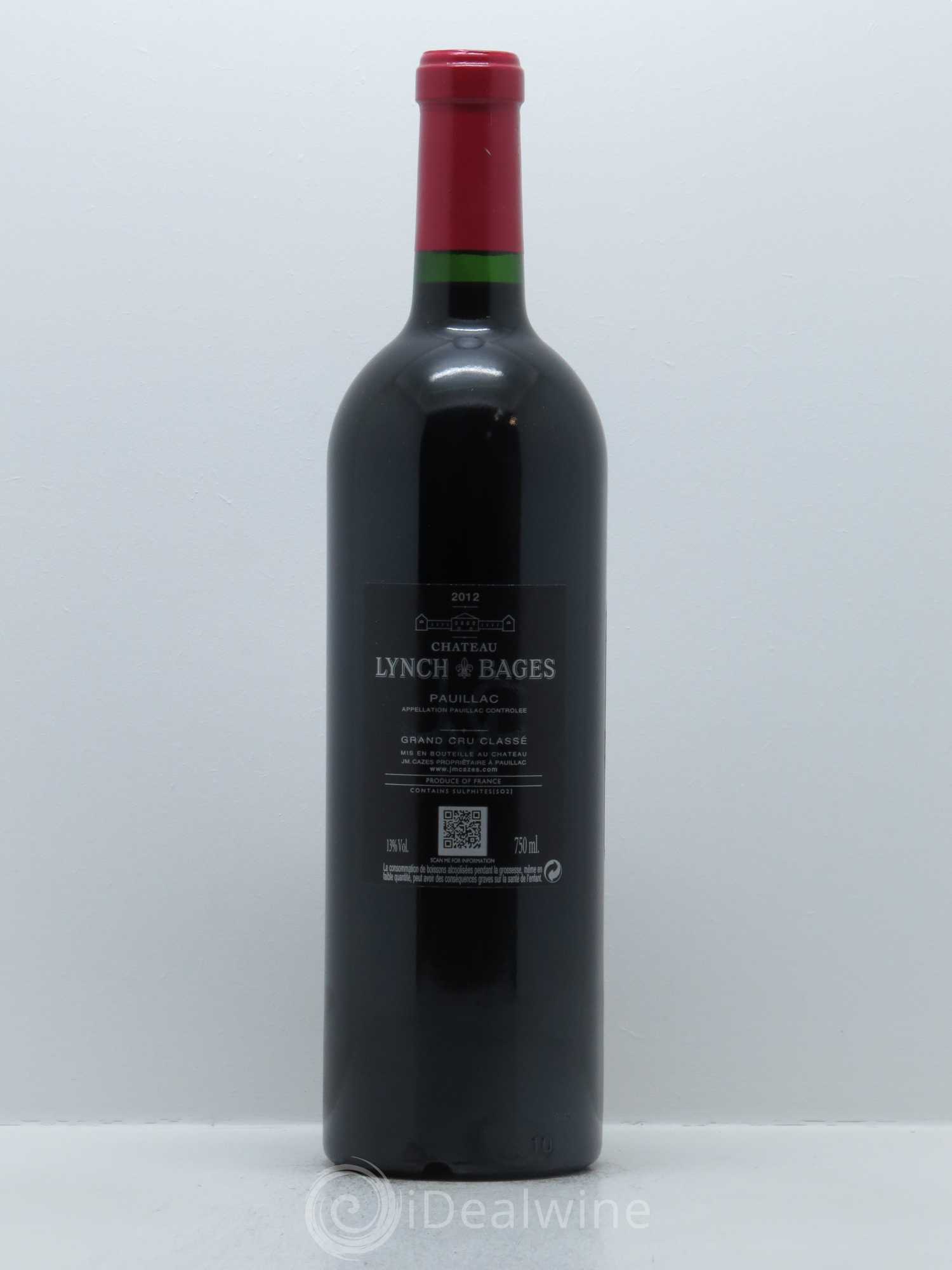 Château Lynch Bages 5ème Grand Cru Classé 2012 - Lot de 1 bouteille - 1