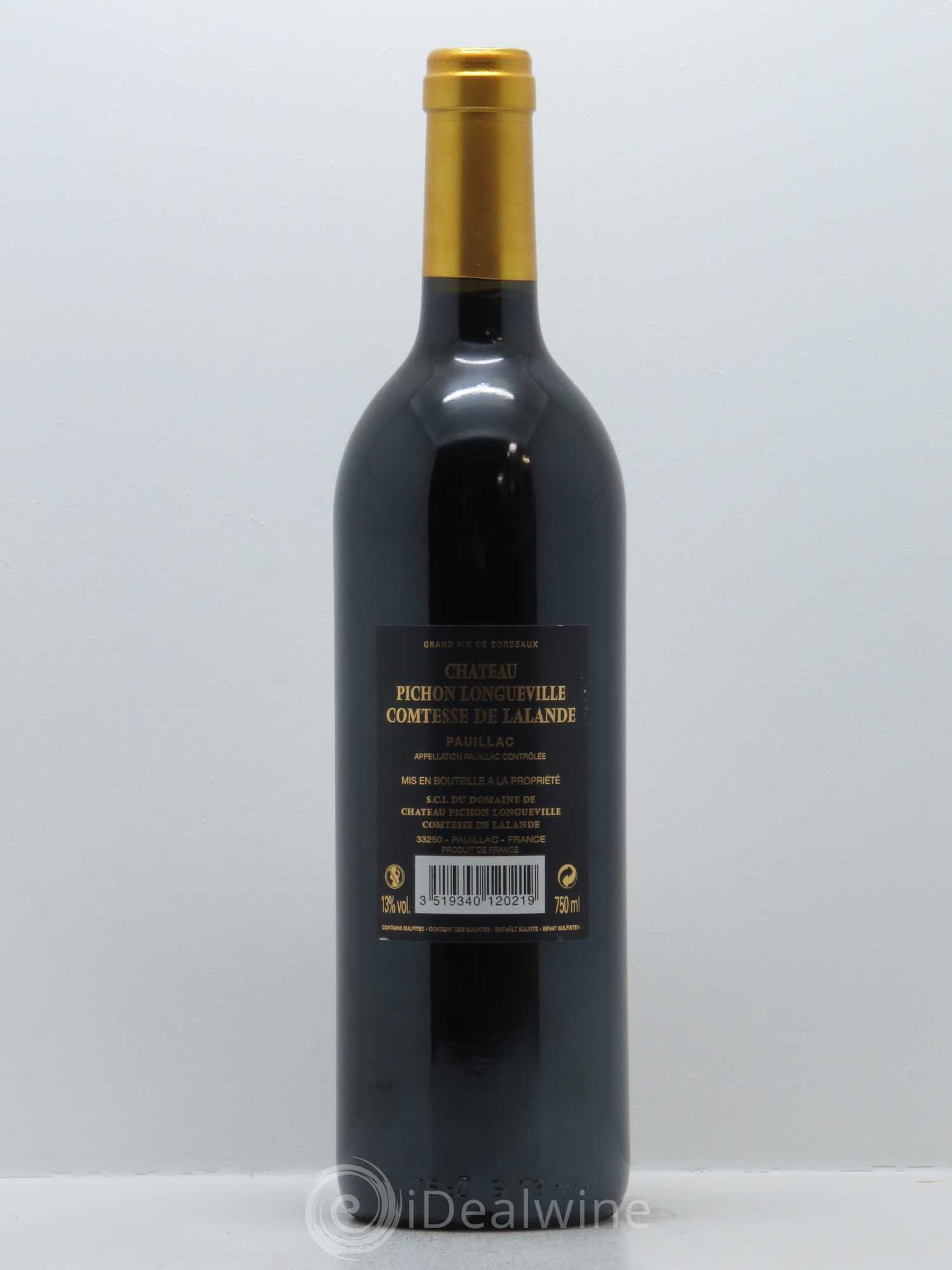 Château Pichon Longueville Comtesse de Lalande 2ème Grand Cru Classé 2012 - Lot de 1 bouteille - 1