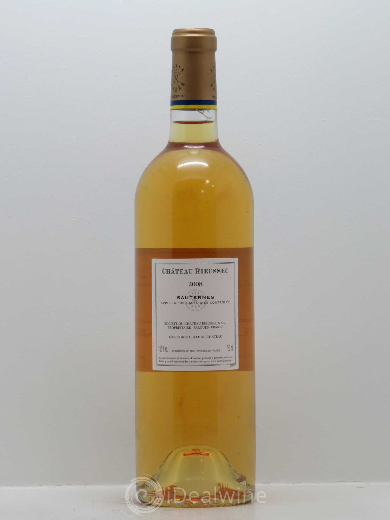 Château Rieussec 1er Grand Cru Classé 2008 - Lotto di 1 bottiglia - 1