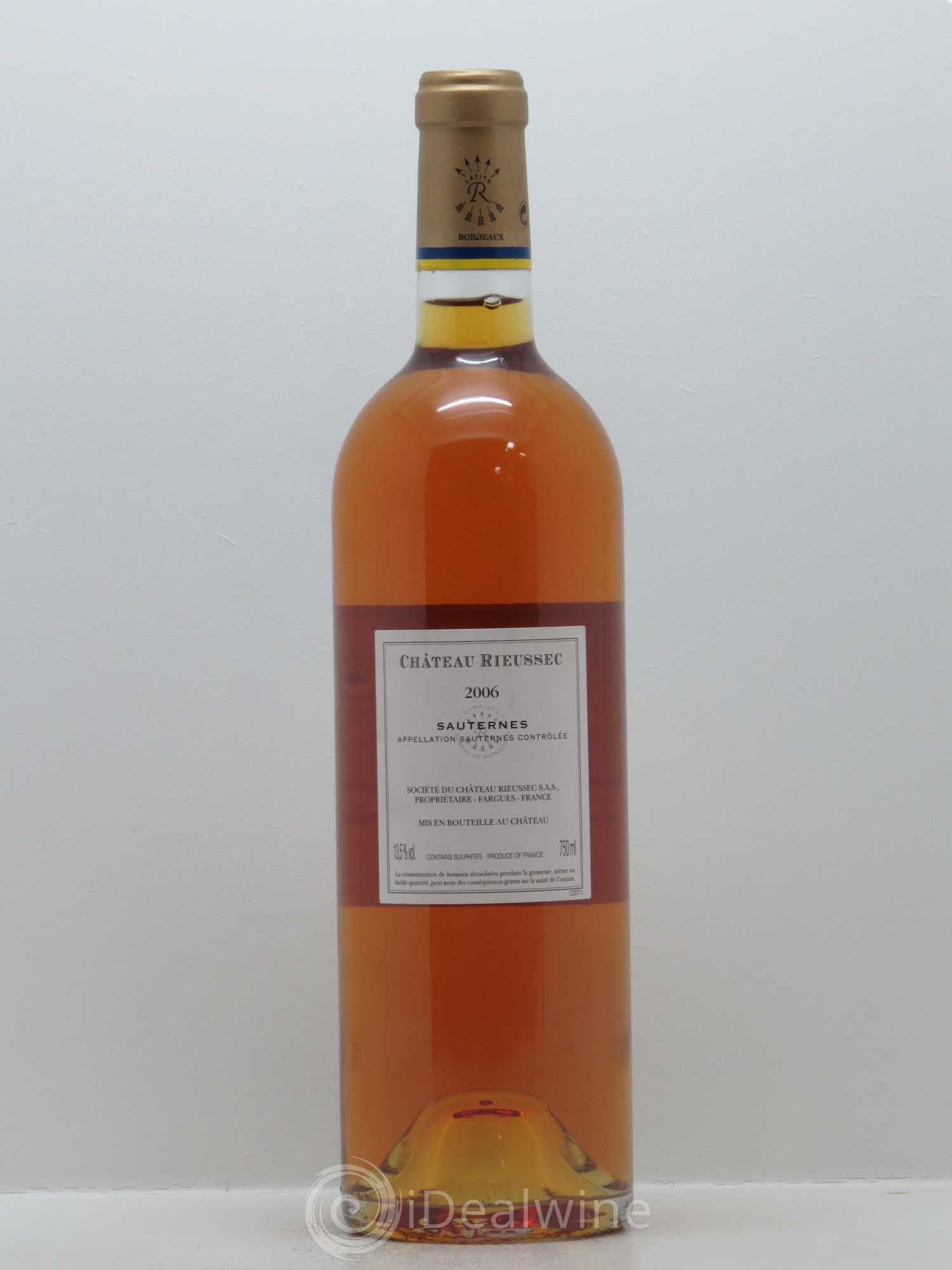 Château Rieussec 1er Grand Cru Classé 2006 - Posten von 1 Flasche - 1