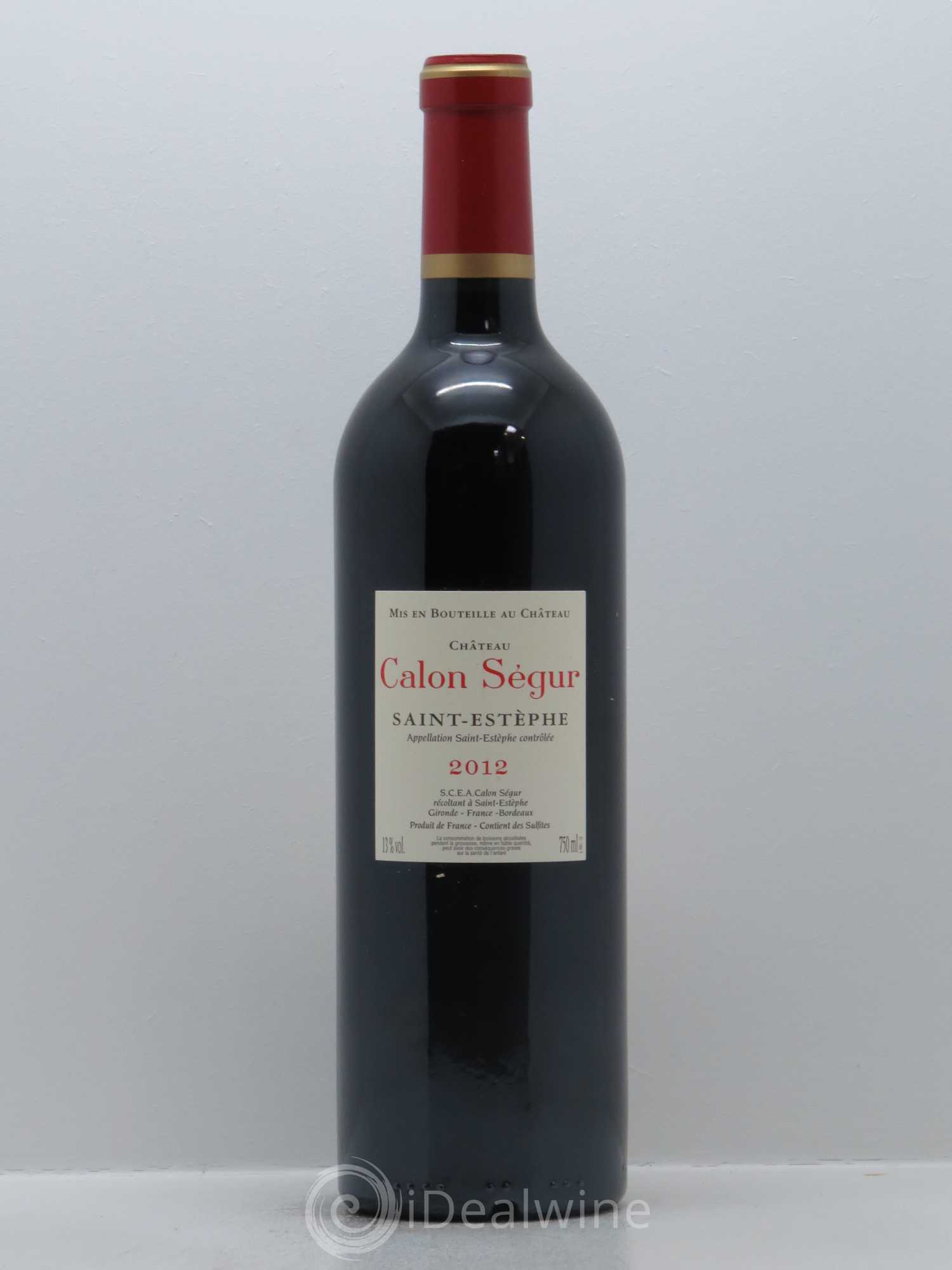Château Calon Ségur 3ème Grand Cru Classé 2012 - Lot de 1 bouteille - 1