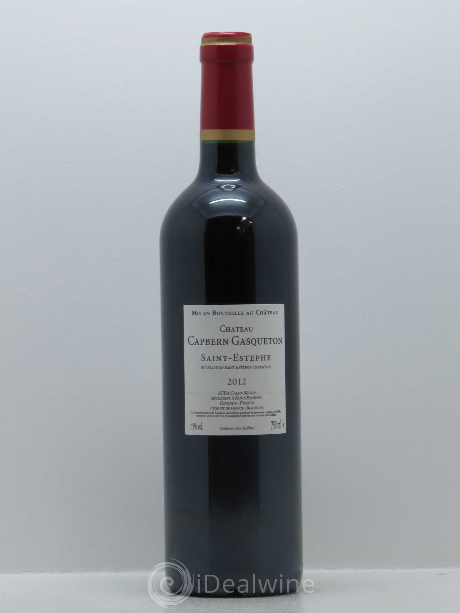 Château Capbern Gasqueton 2012 - Lot de 1 bouteille - 1