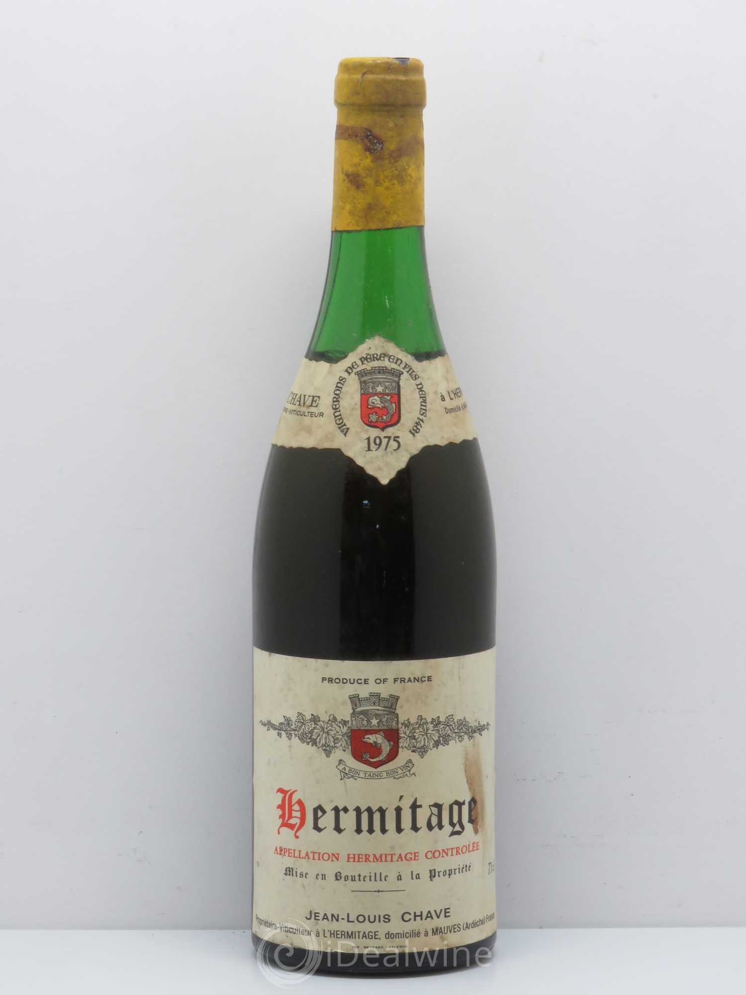 Hermitage Jean-Louis Chave 1975 - Lot de 1 bouteille - 0