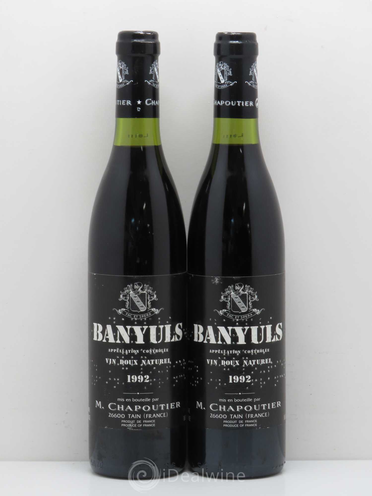 Banyuls Chapoutier (50cl) 1992 - Posten von 2 Flaschen - 0