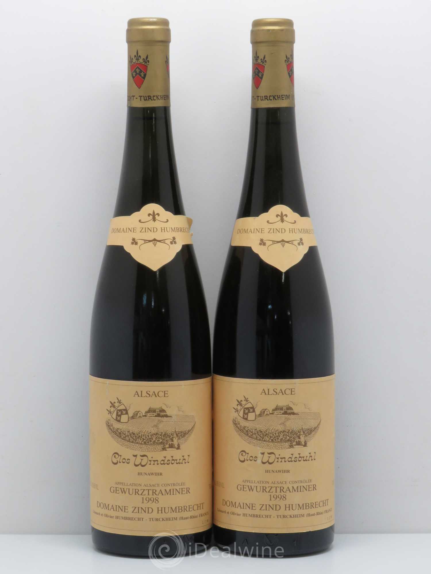 Alsace Gewurztraminer Clos Windsbuhl Zind-Humbrecht (Domaine) 1998 - Lot de 2 bouteilles - 0