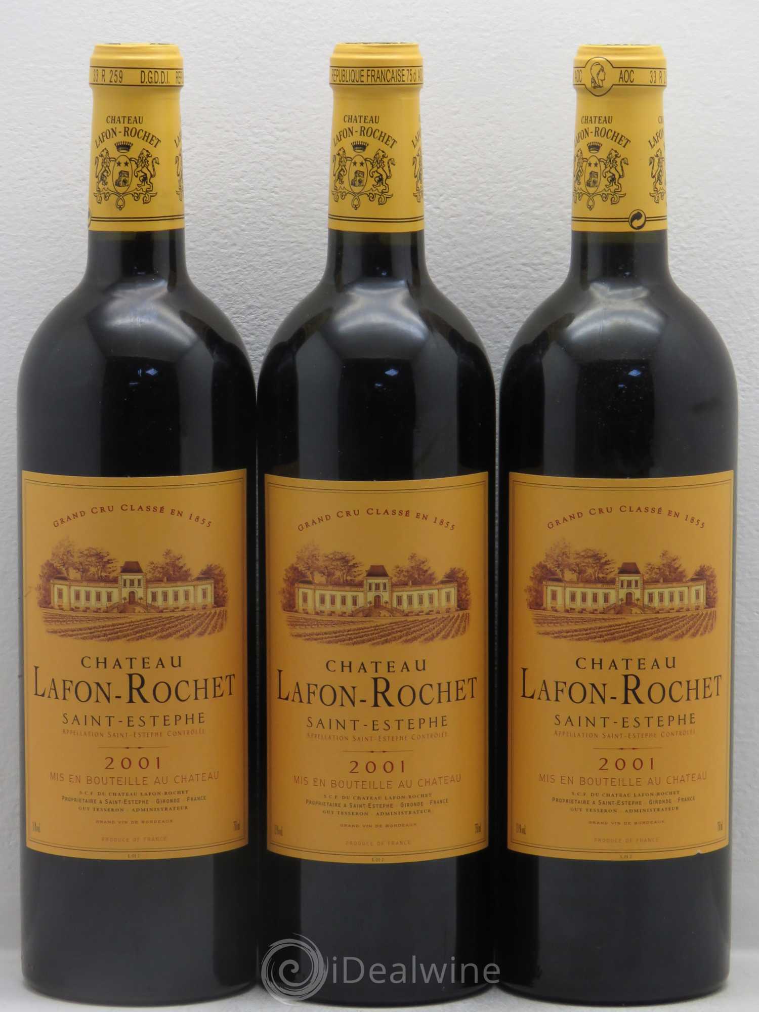 Château Lafon Rochet 4ème Grand Cru Classé 2001 - Lot de 12 bouteilles - 1