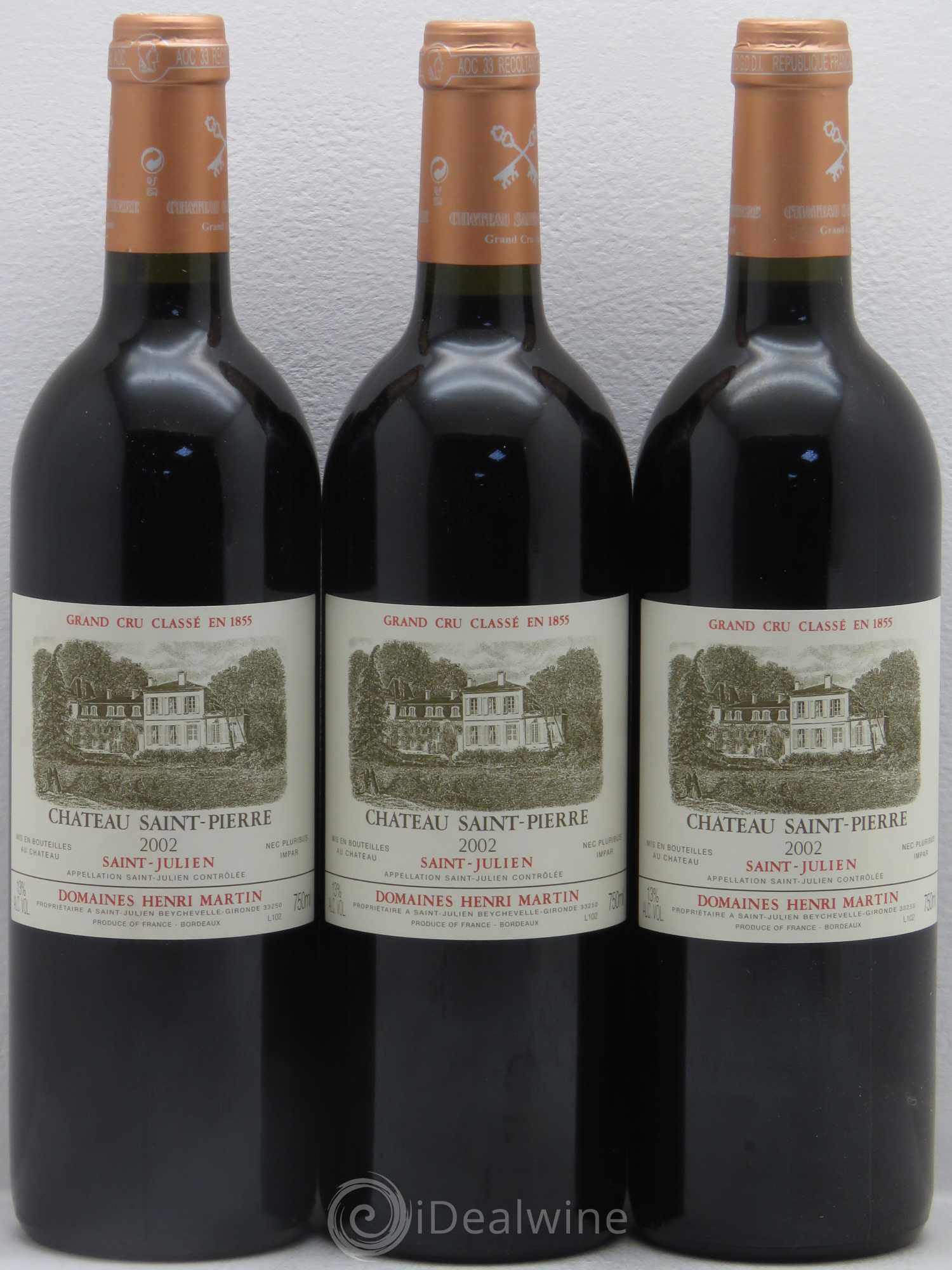 Château Saint-Pierre 4ème Grand Cru Classé 2002 - Lot de 12 bouteilles - 1