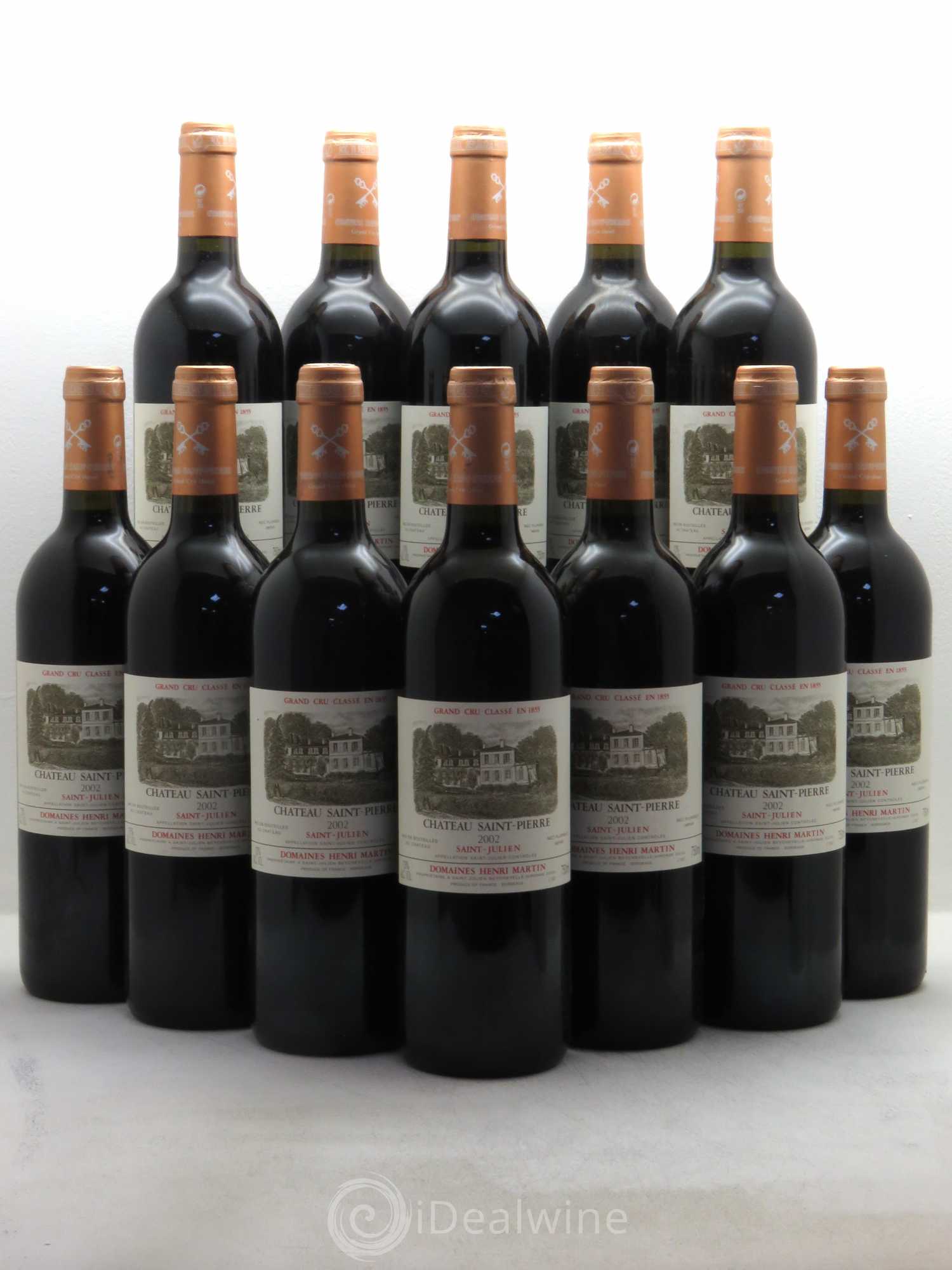 Château Saint-Pierre 4ème Grand Cru Classé 2002 - Lot de 12 bouteilles - 0