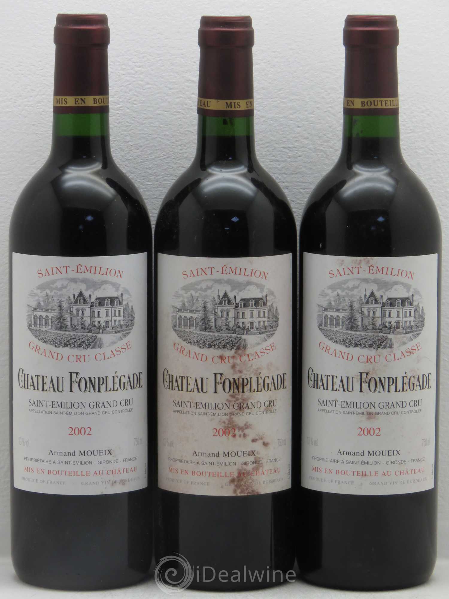 Château Fonplegade Grand Cru Classé 2002 - Lot de 12 bouteilles - 3