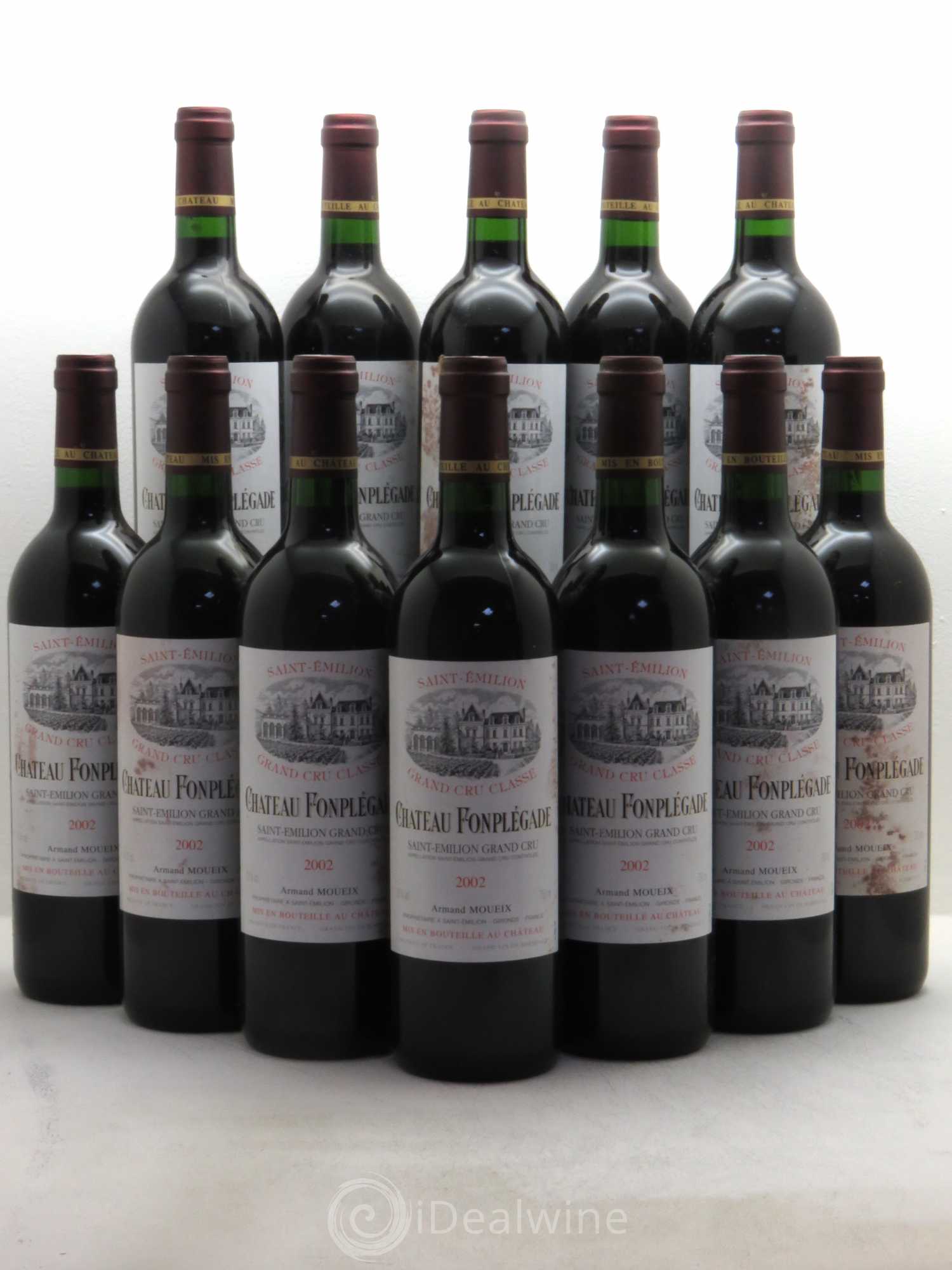 Château Fonplegade Grand Cru Classé 2002 - Lot de 12 bouteilles - 0