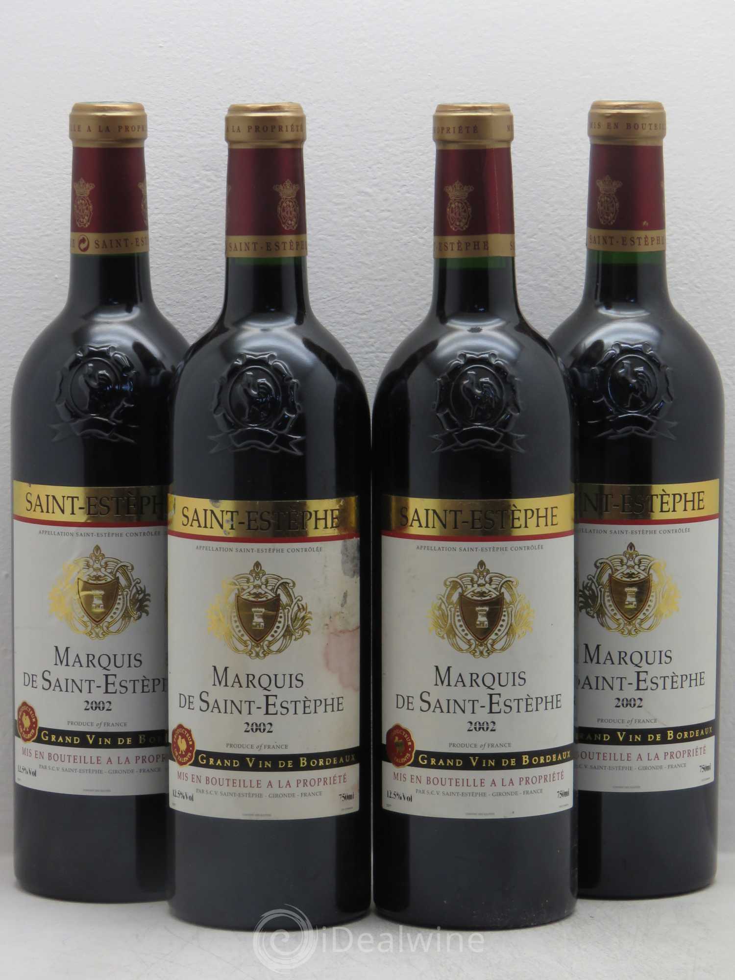 Marquis de Saint Estèphe 2002 - Lot de 4 bouteilles - 0