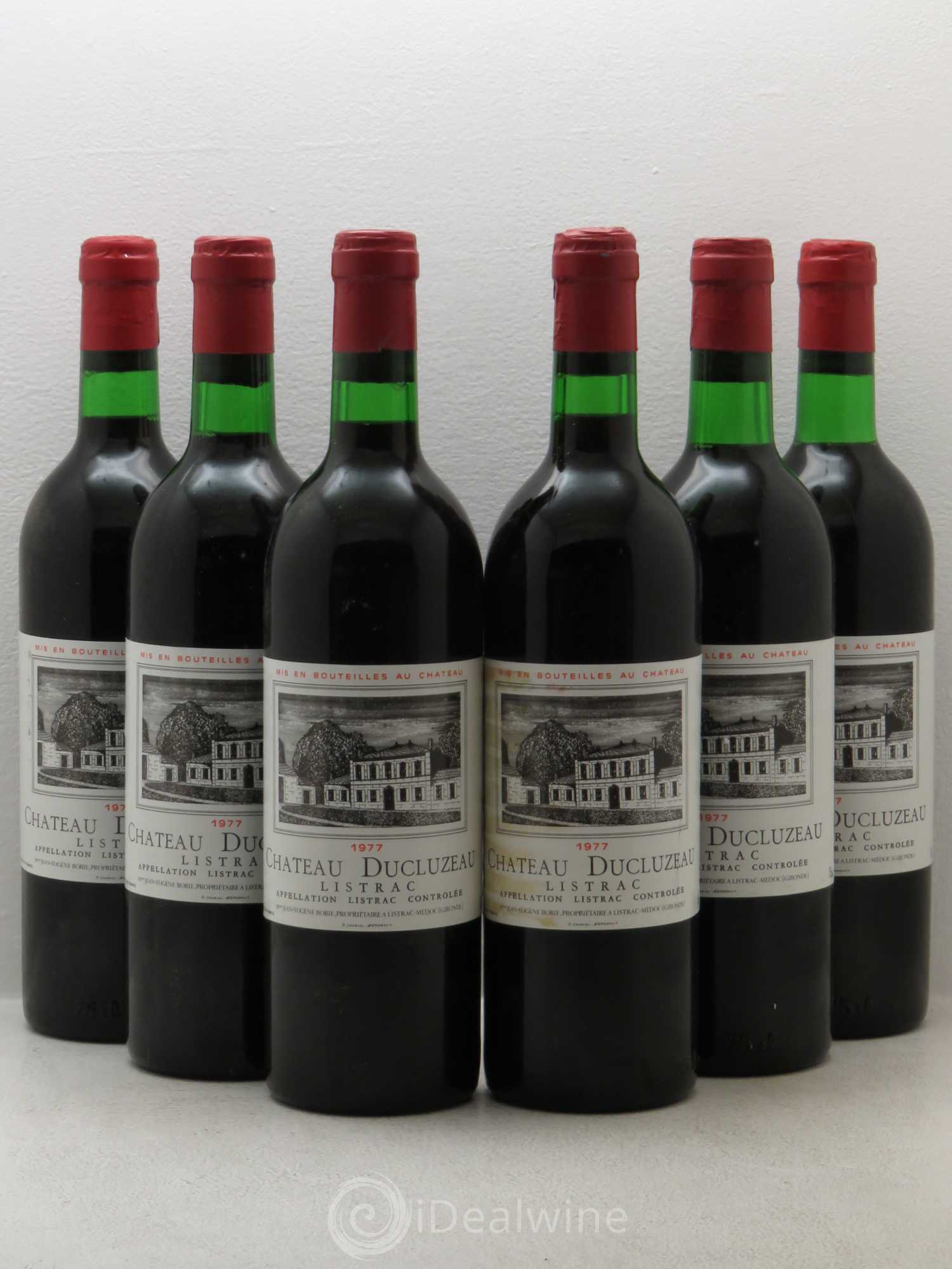 Château Ducluzeau Cru Bourgeois 1977 - Lot de 6 bouteilles - 0