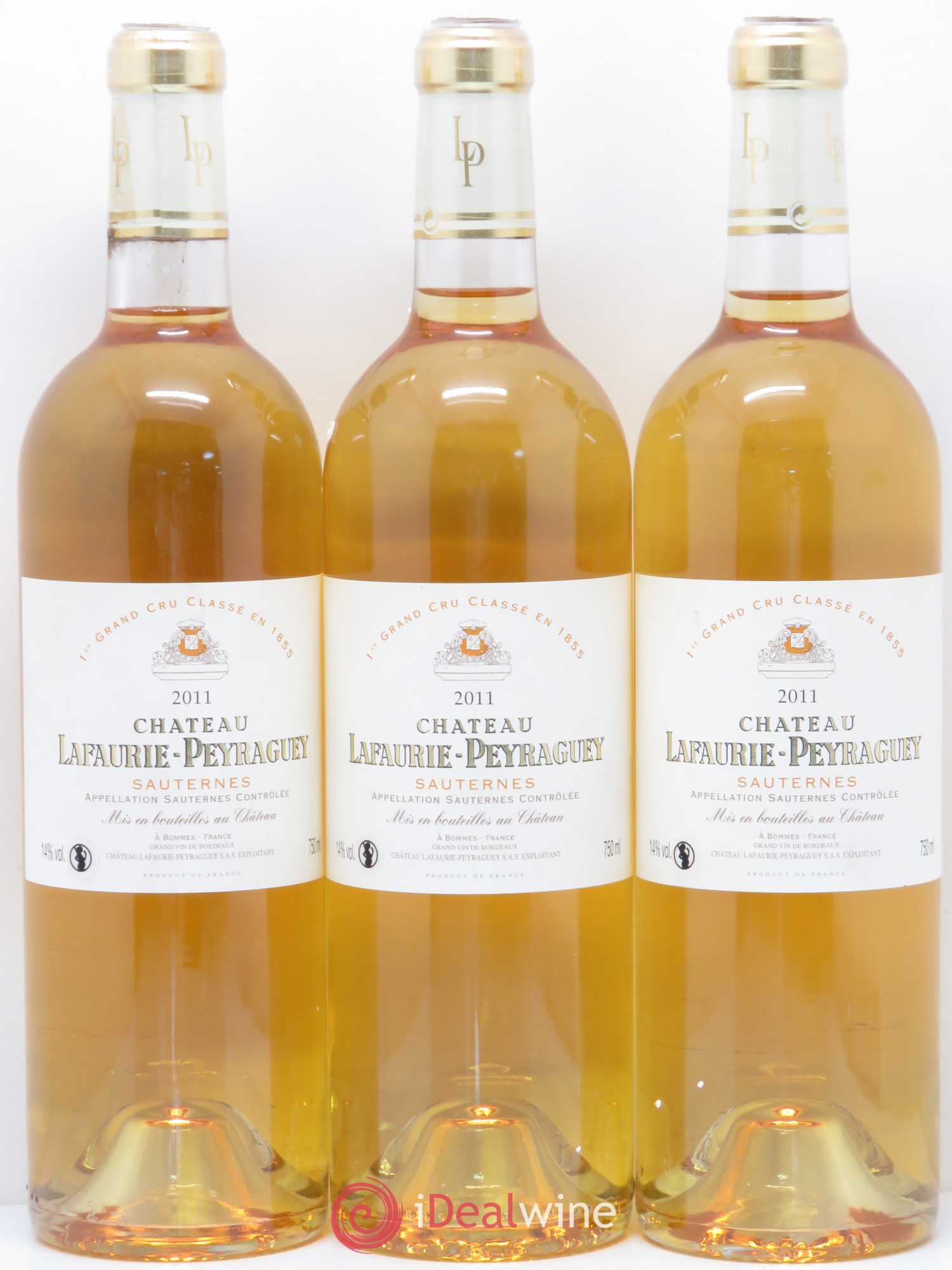 Château Lafaurie-Peyraguey 1er Grand Cru Classé 2011 - Lotto di 3 bottiglie - 0