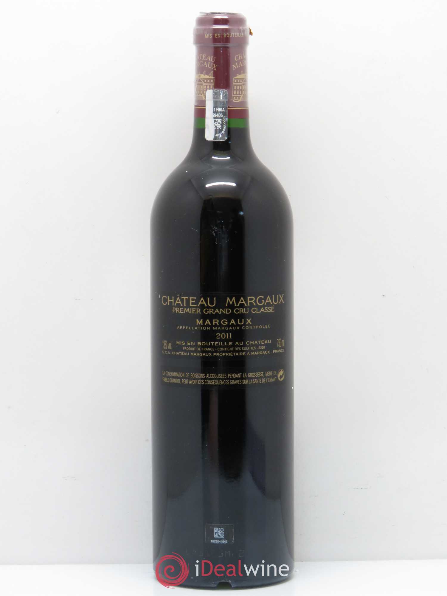 Château Margaux 1er Grand Cru Classé 2011 - Lot de 1 bouteille - 1