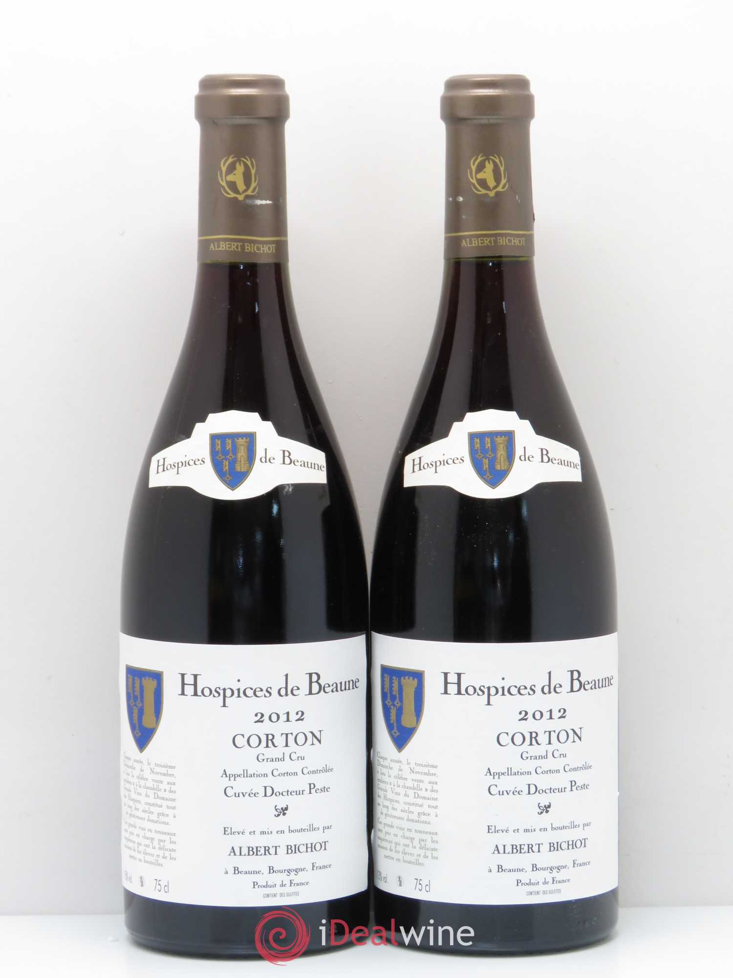 Corton Grand Cru cuvée Docteur Peste Hospice de Beaune A Bichot 2012 - Posten von 2 Flaschen - 0