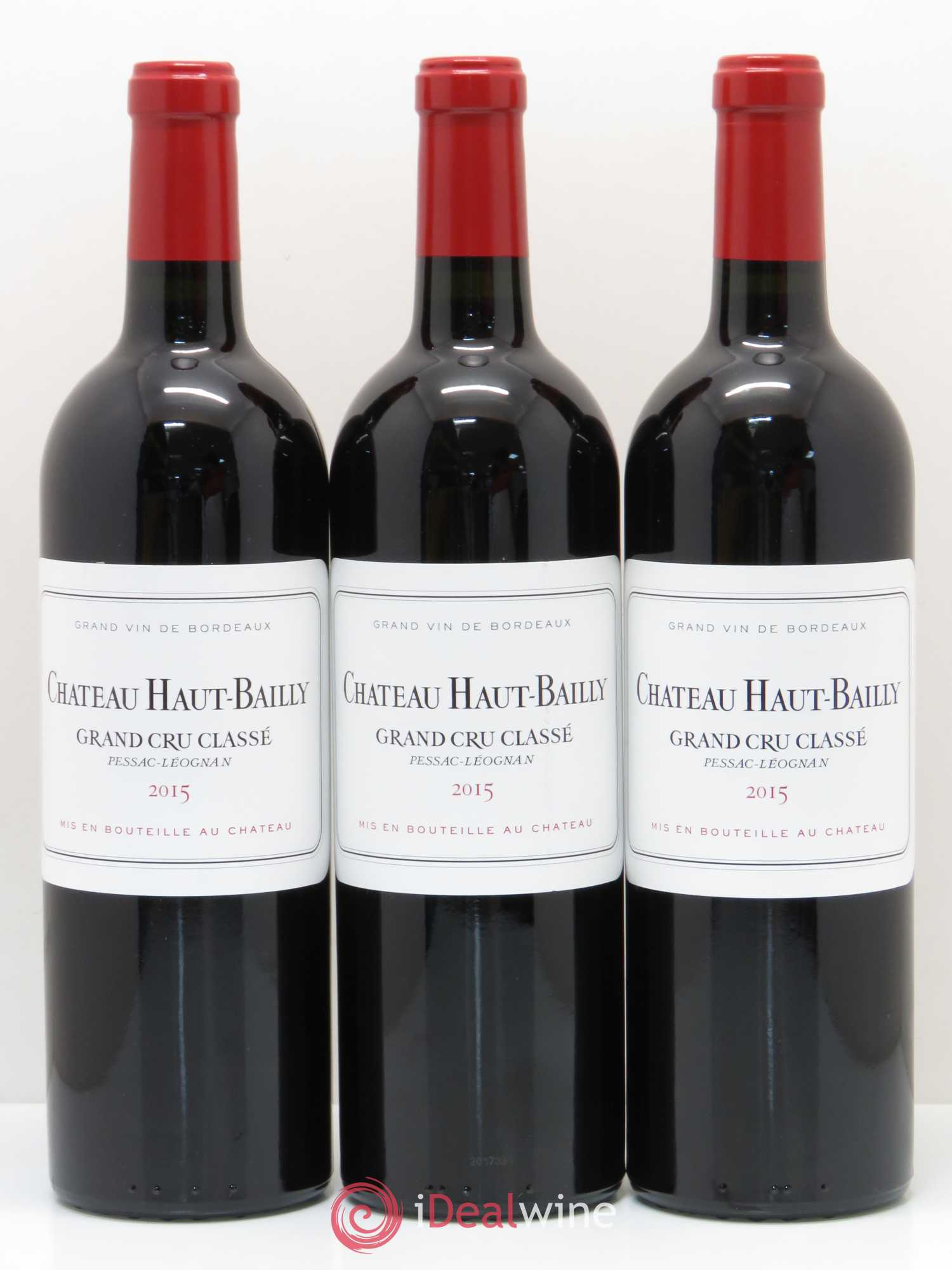 Château Haut-Bailly Cru Classé de Graves 2015 - Lot de 3 bouteilles - 0