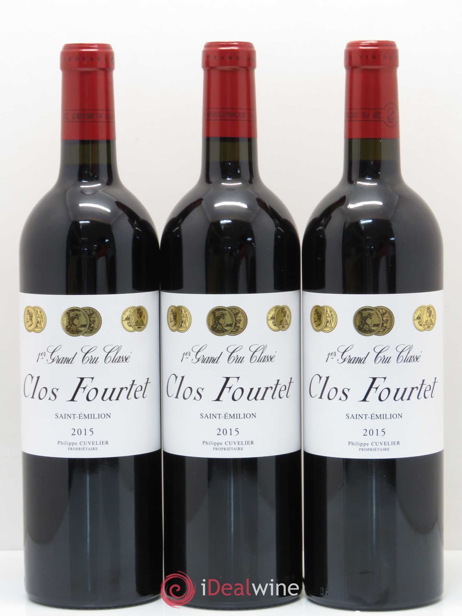 Clos Fourtet 1er Grand Cru Classé B 2015 - Lot de 3 bouteilles - 0