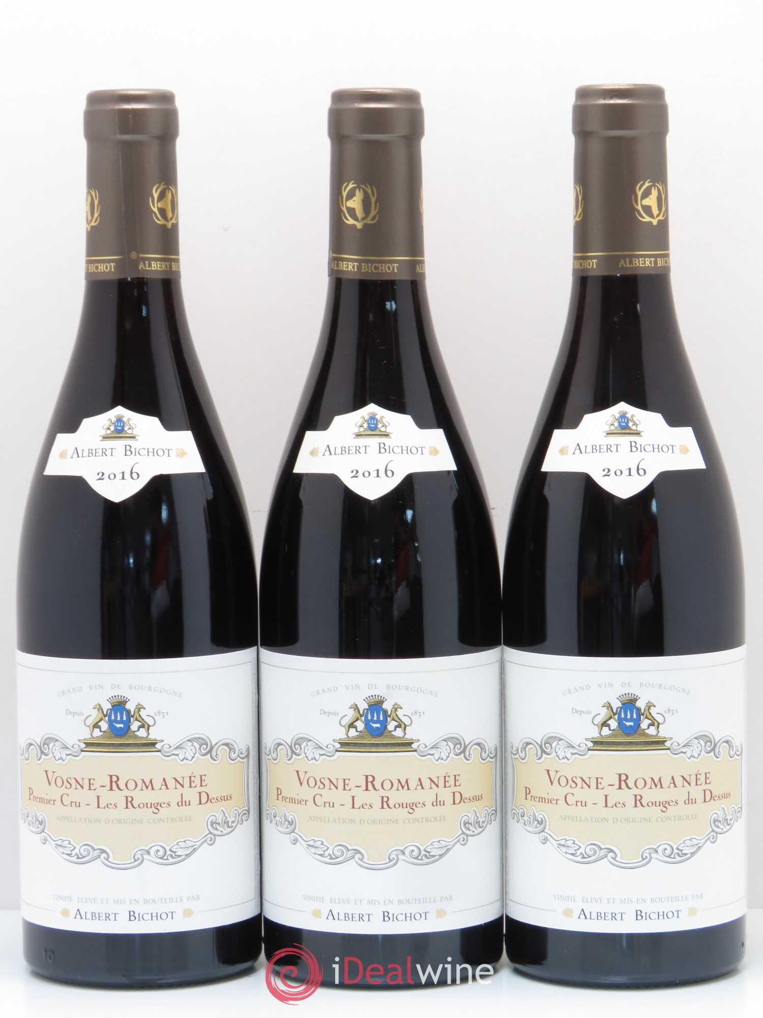 Vosne-Romanée Clos Frantin - Albert Bichot 1er cru Les Rouges Du Dessus 2016 - Lot of 3 bottles - 0