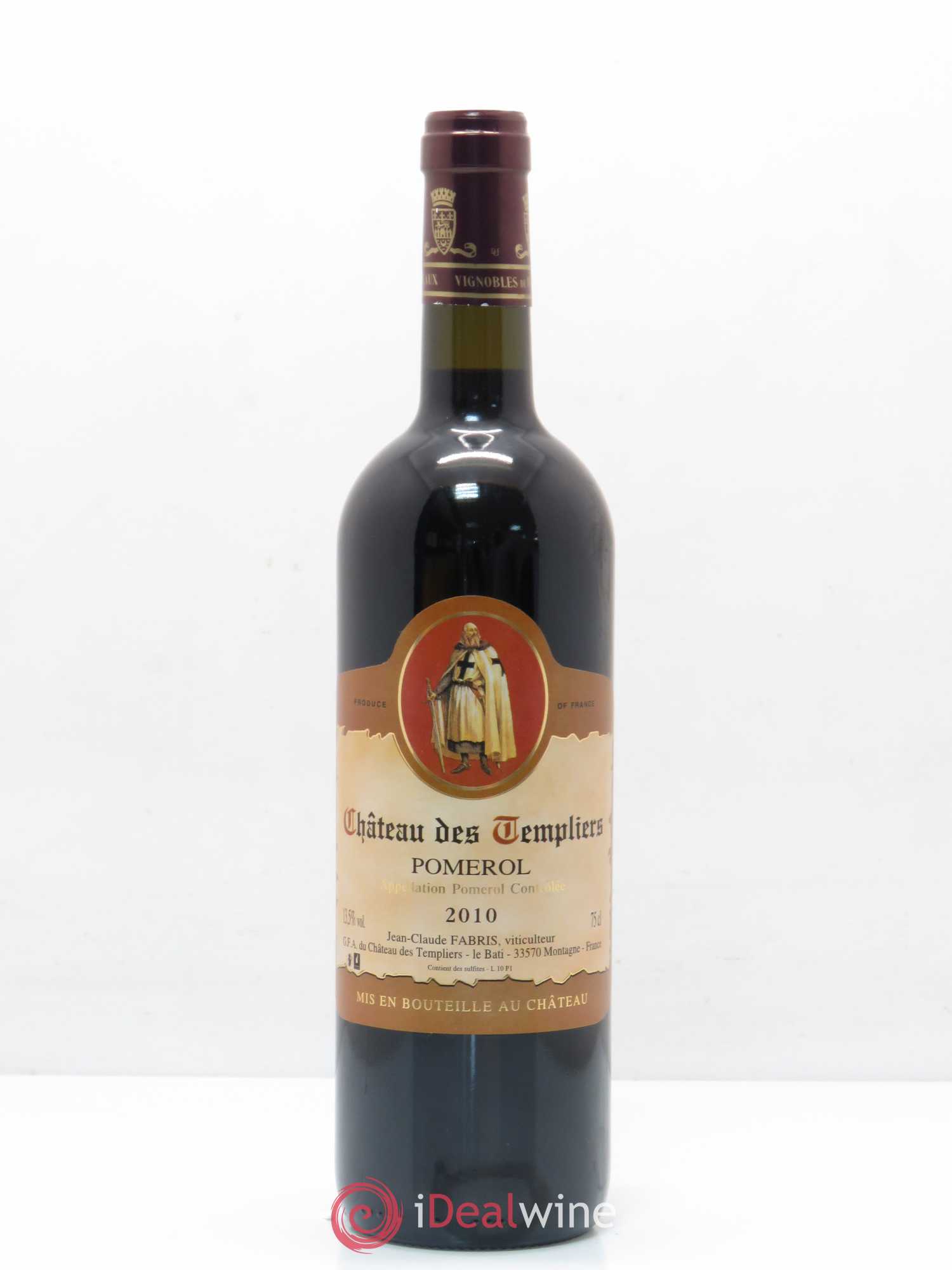 Pomerol Château des Templiers 2010 - Posten von 1 Flasche - 0