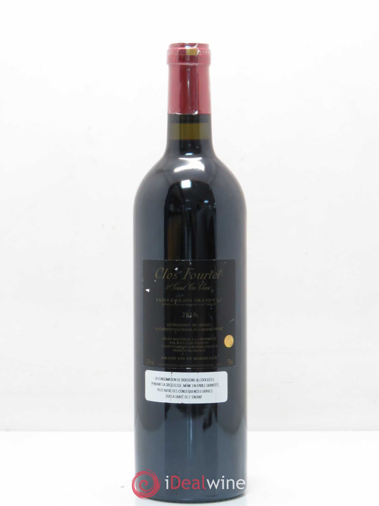 Clos Fourtet 1er Grand Cru Classé B 2010 - Lot de 1 bouteille - 1